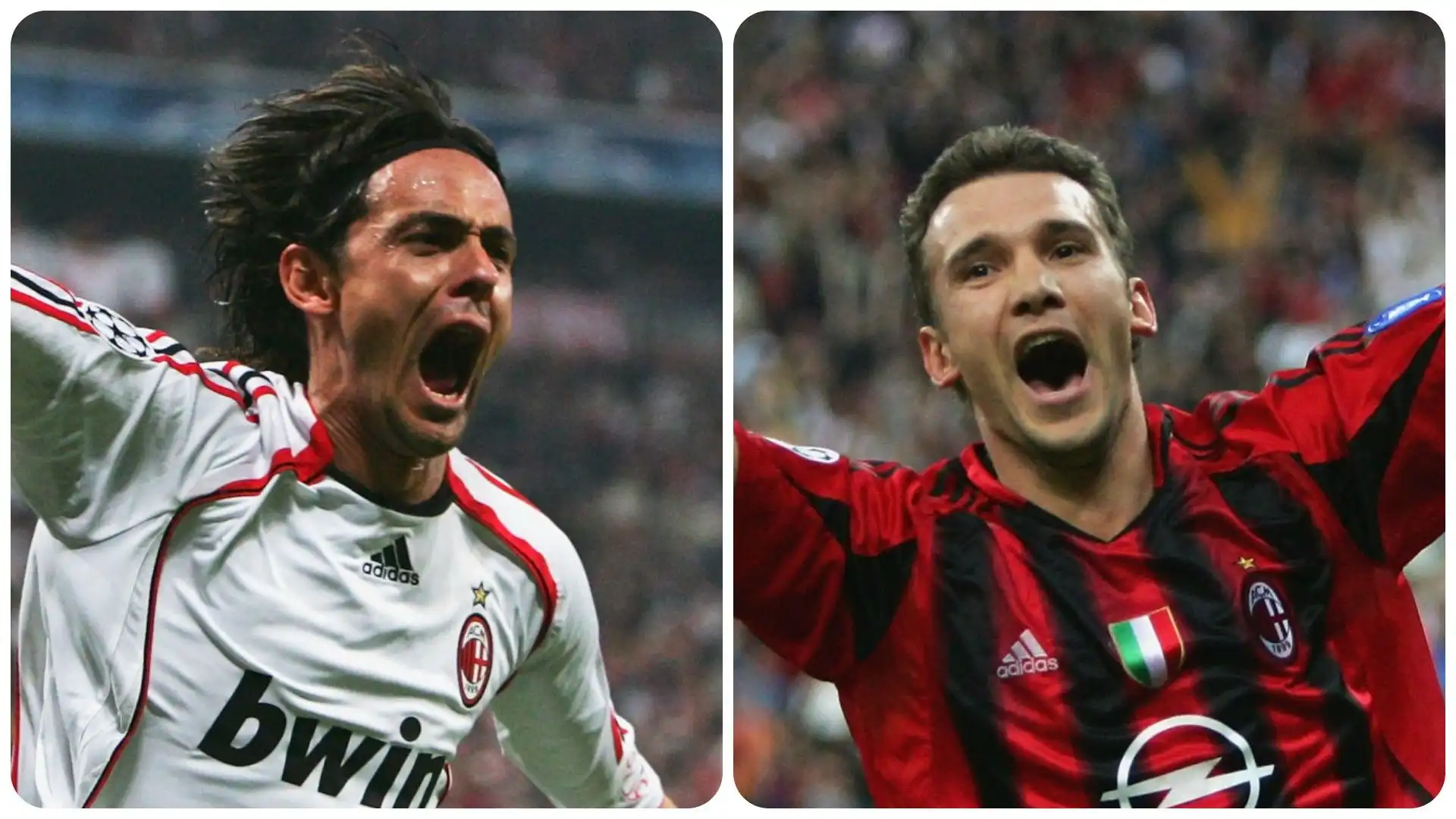 Milan: Filippo Inzaghi, 29 gol in 55 partite, e Andriy Shevchenko, 29 gol in 59 partite