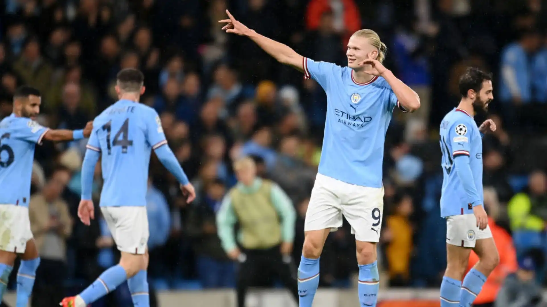 Manchester City-Copenaghen: il norvegese ha fatto il gol del 2-0 al minuto 32