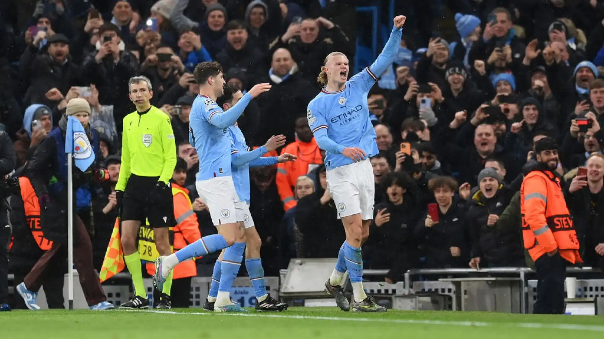 Manchester City- Lipsia: al minuto 47 Haaland ha segnato il gol del 3-0