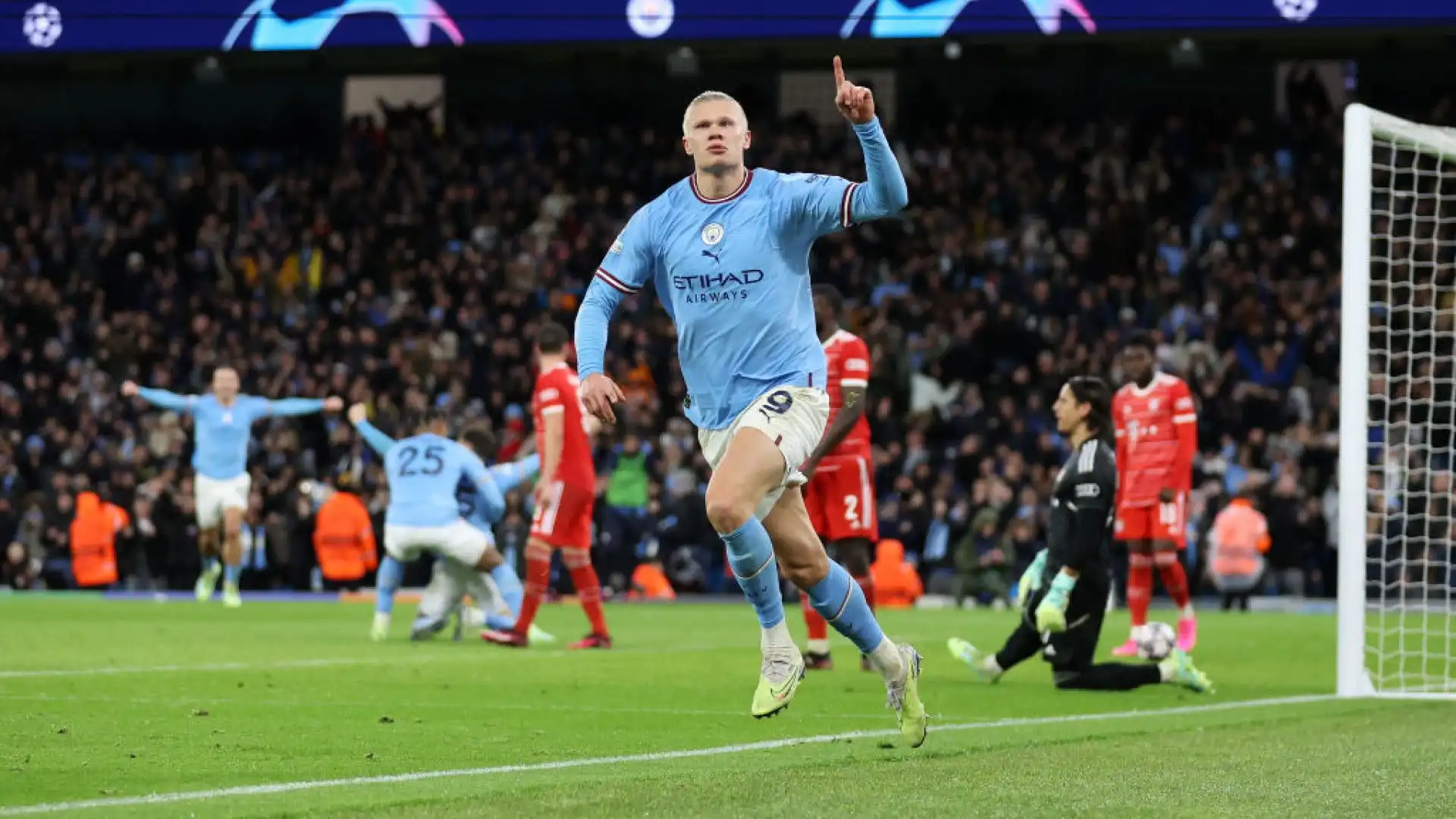 Manchester City- Bayern Monaco: l'attaccante ha segnato il definitivo 3-0 al minuto 76