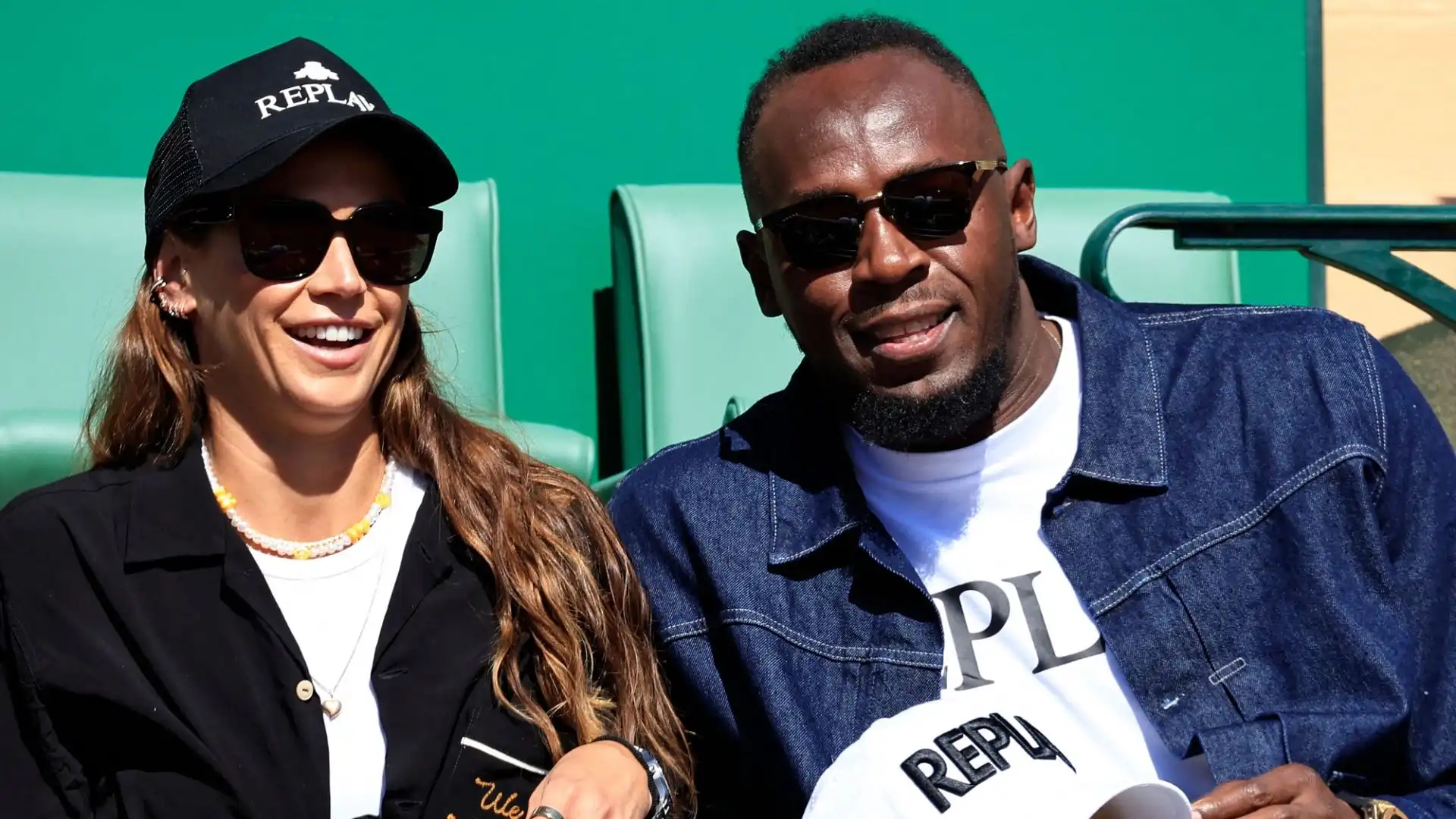 Usain Bolt ha seguito la partita di Sinner in compagnia di Melissa Satta, showgirl e modella italiana fidanzata di Matteo Berrettini