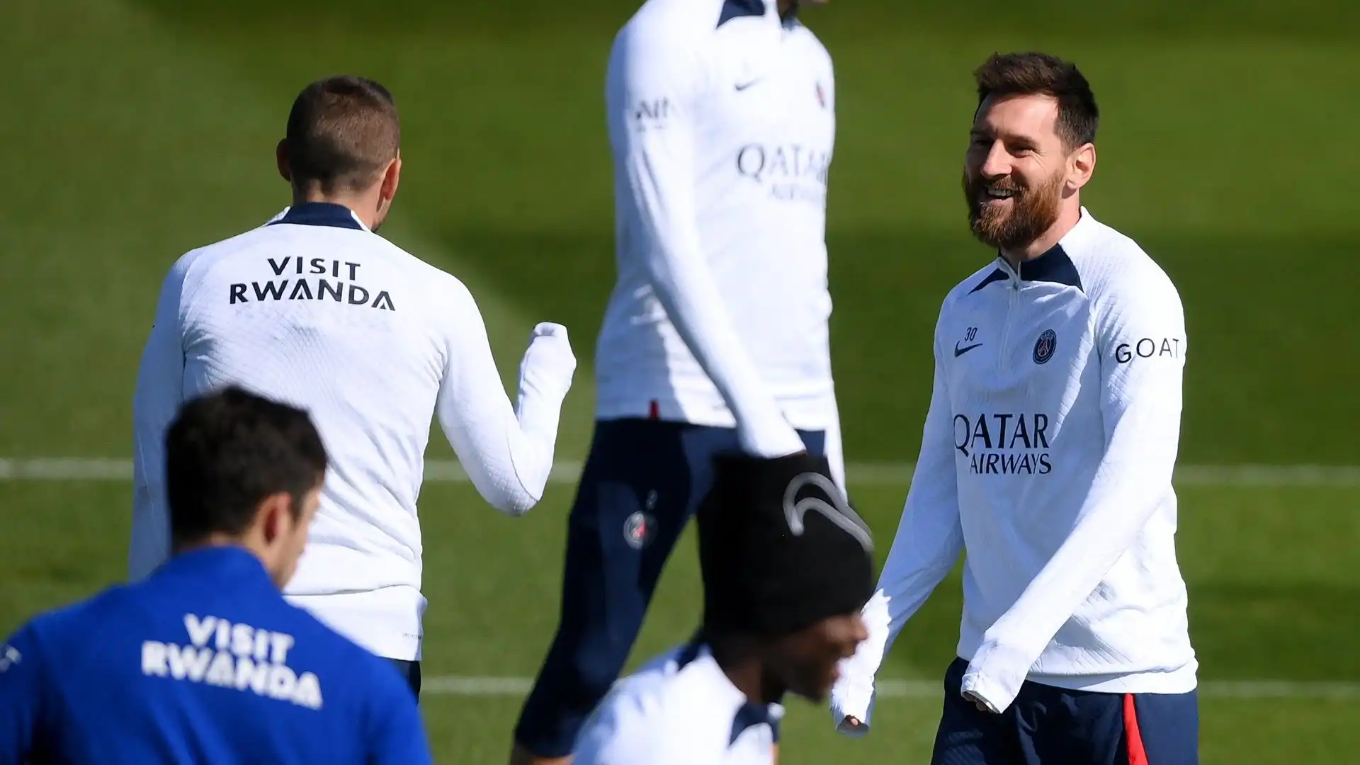 Anche Lionel Messi in allenamento è sembrato molto felice e spensierato