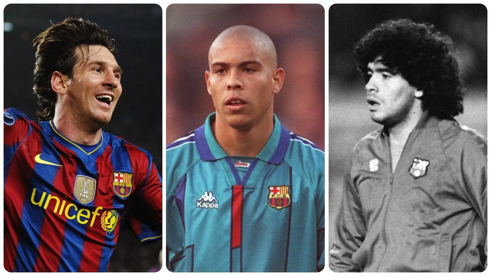 I calciatori più forti nella storia del Barcellona: Top 10 in foto. Fonte: ChatGPC
