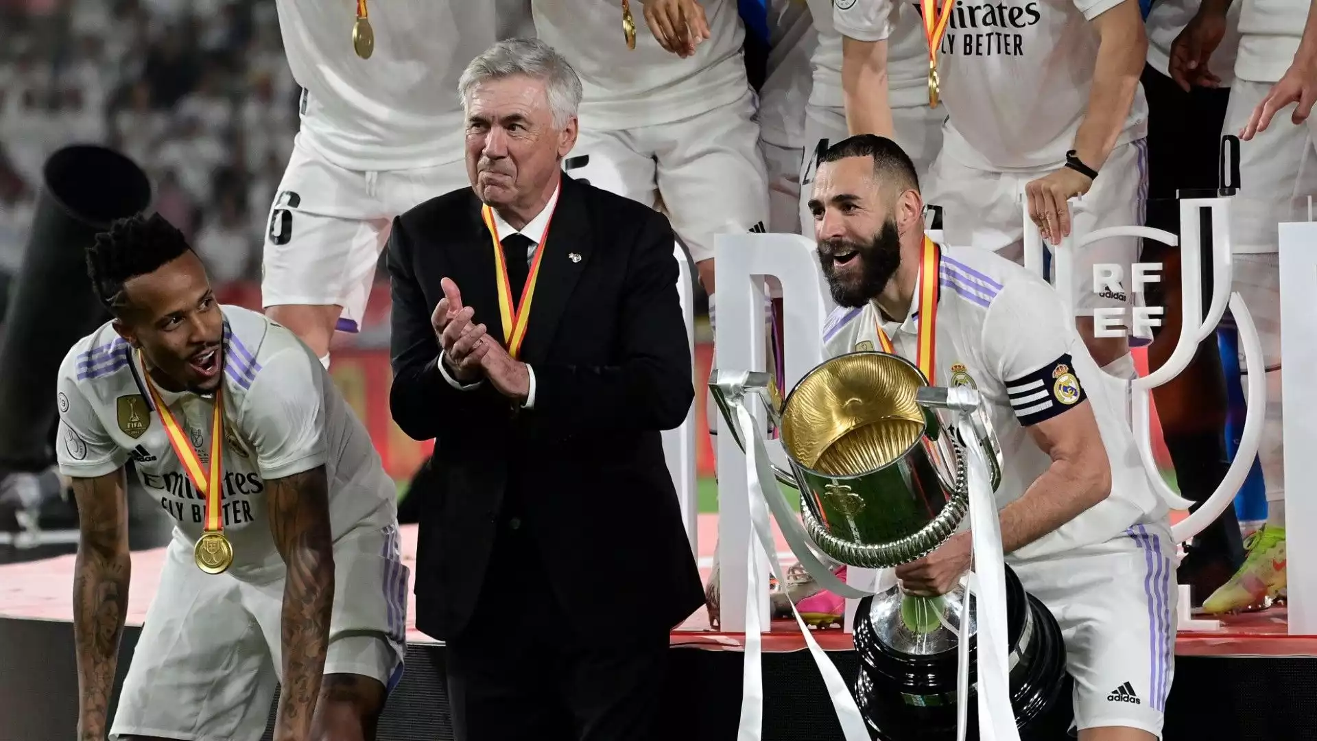 Festa grande per Carlo Ancelotti e il Real Madrid: le immagini