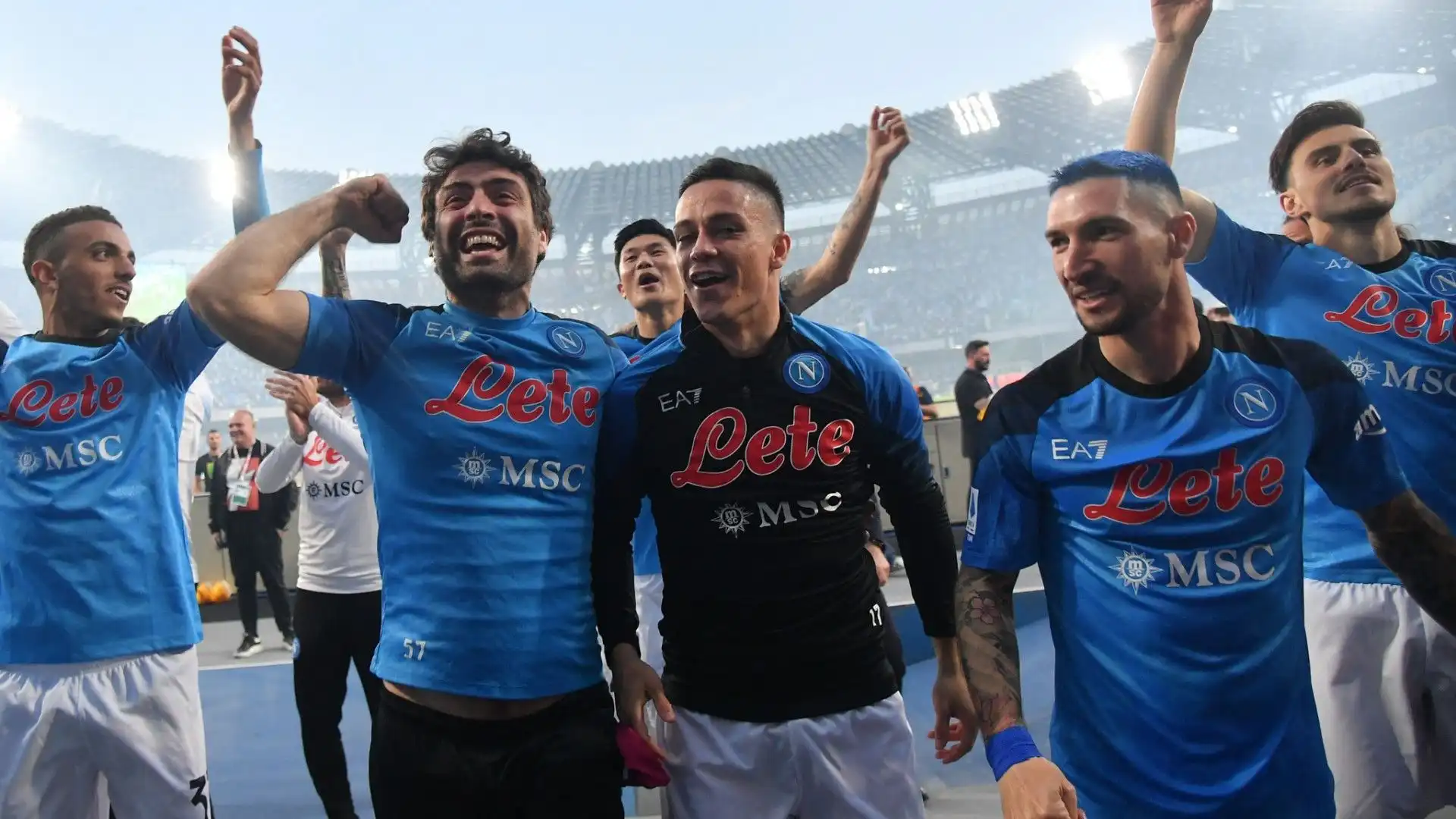 La squadra ha vinto il campionato a Udine ma oggi ha festeggiato allo stadio Maradona