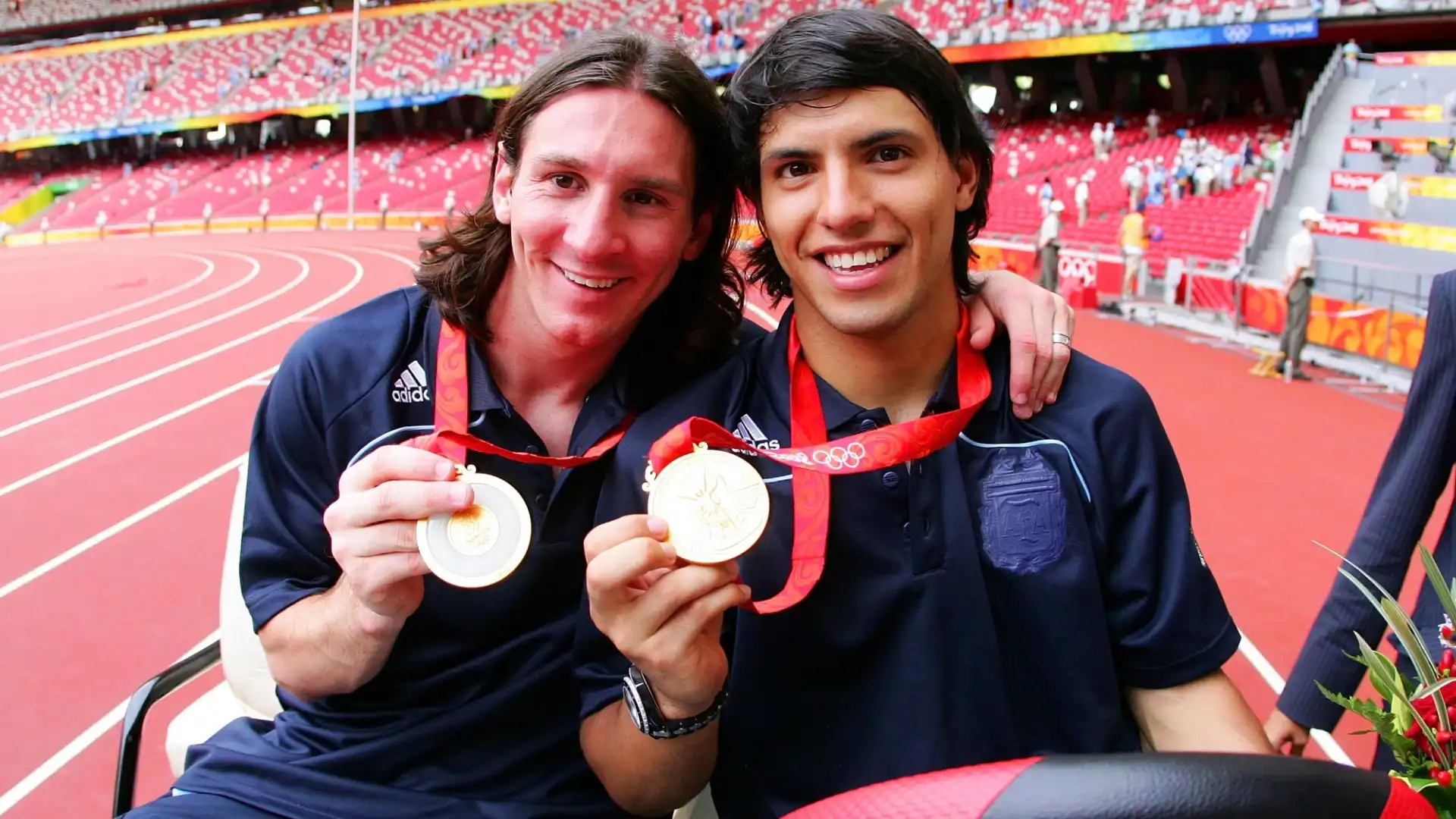 Messi con Aguero a Pechino 2008