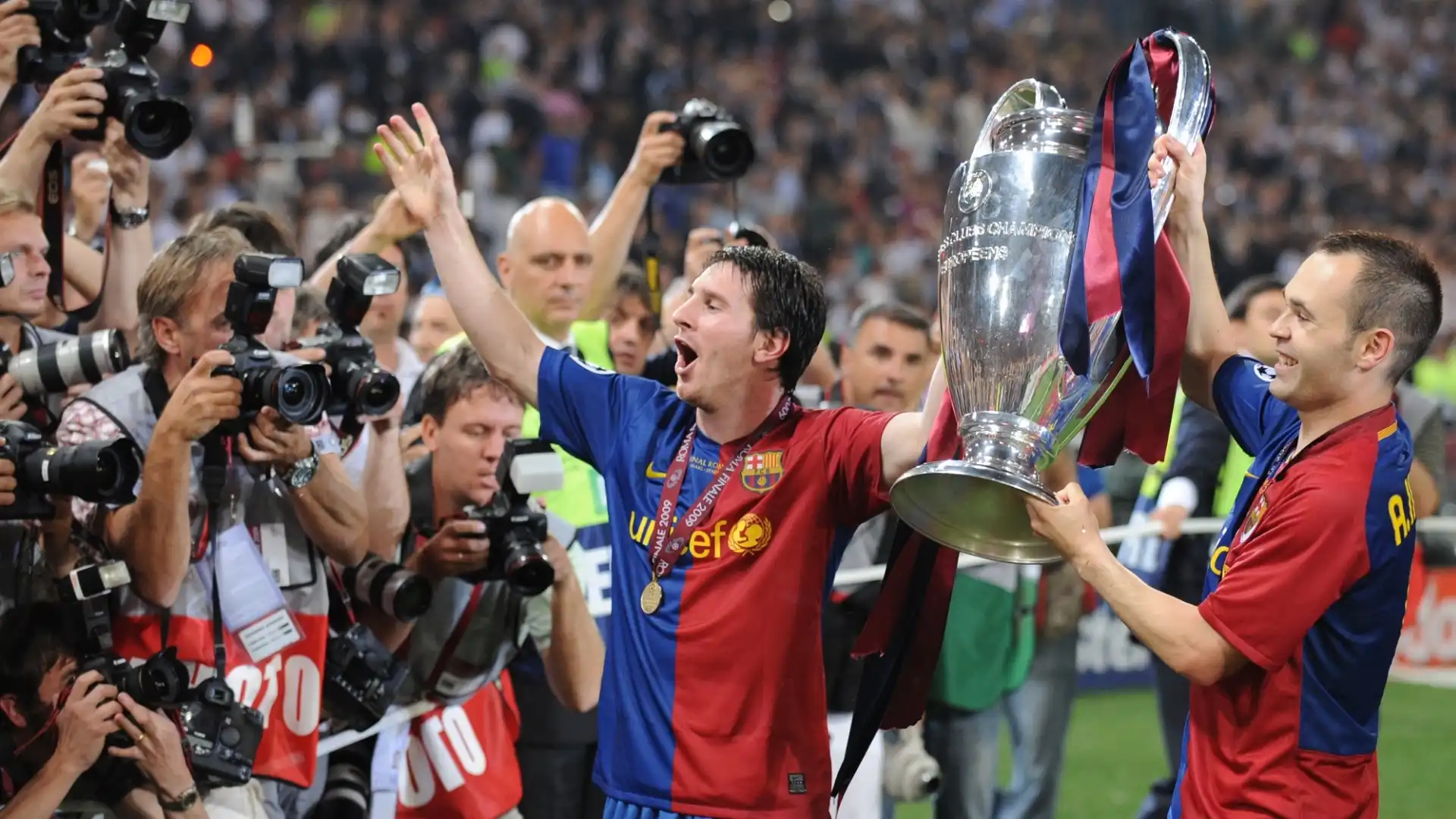 Messi nel 2009 con la maglia del Barcellona