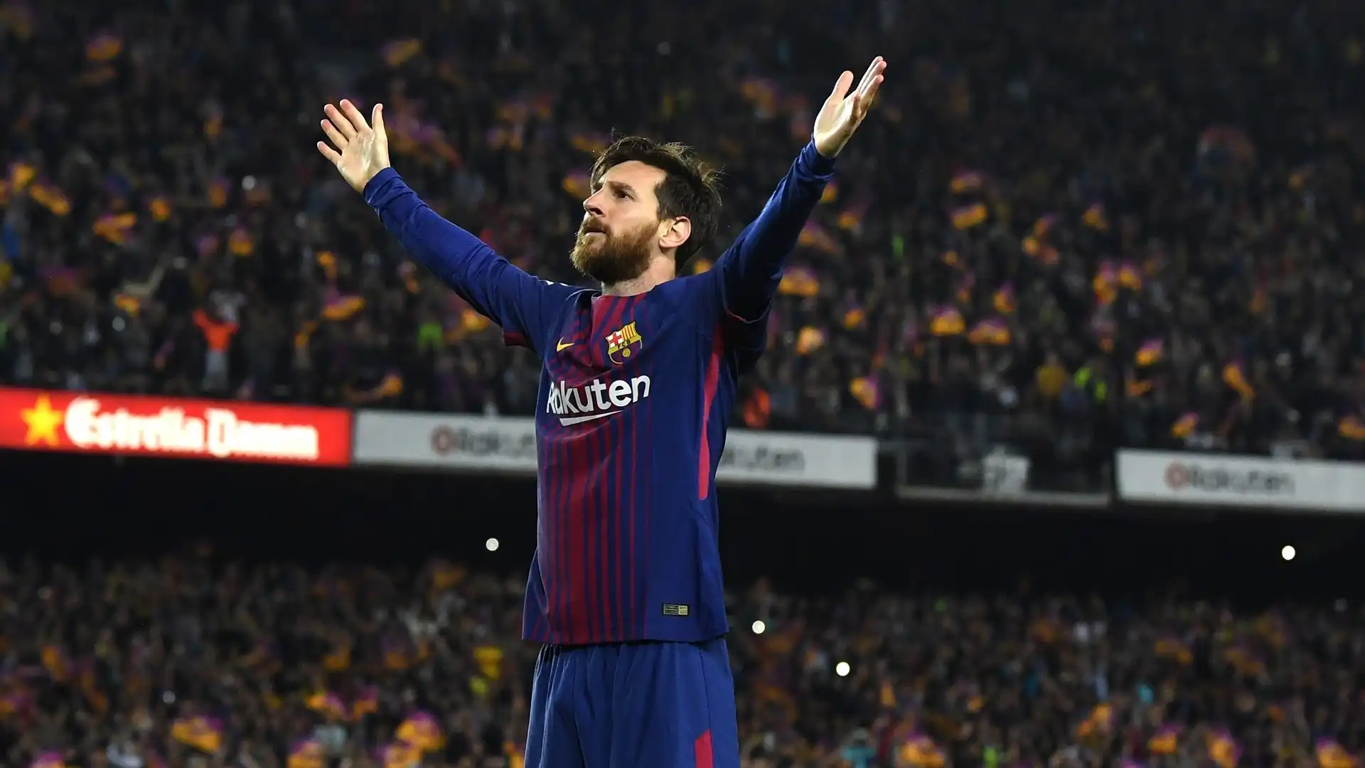 Messi nel 2018 con la maglia del Barcellona