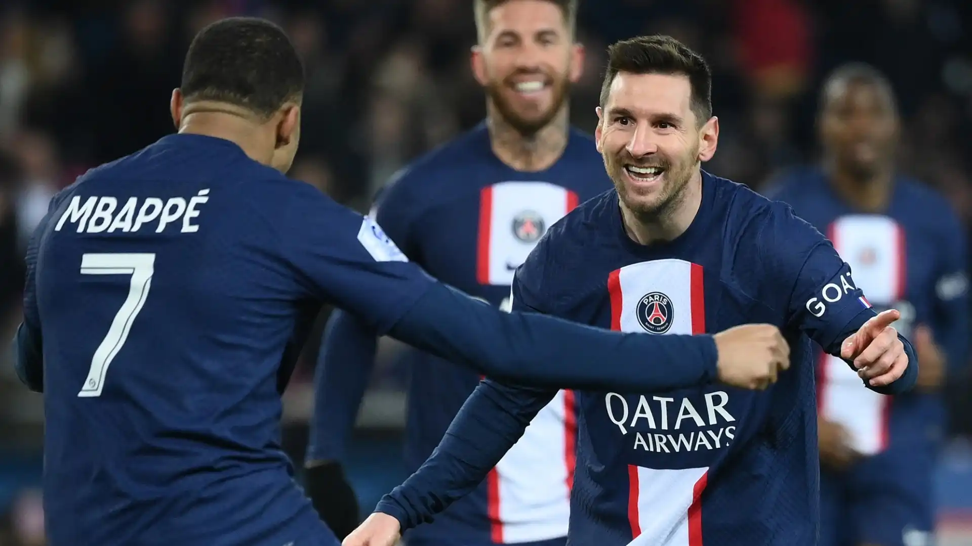 Messi con Mbappé nel 2023