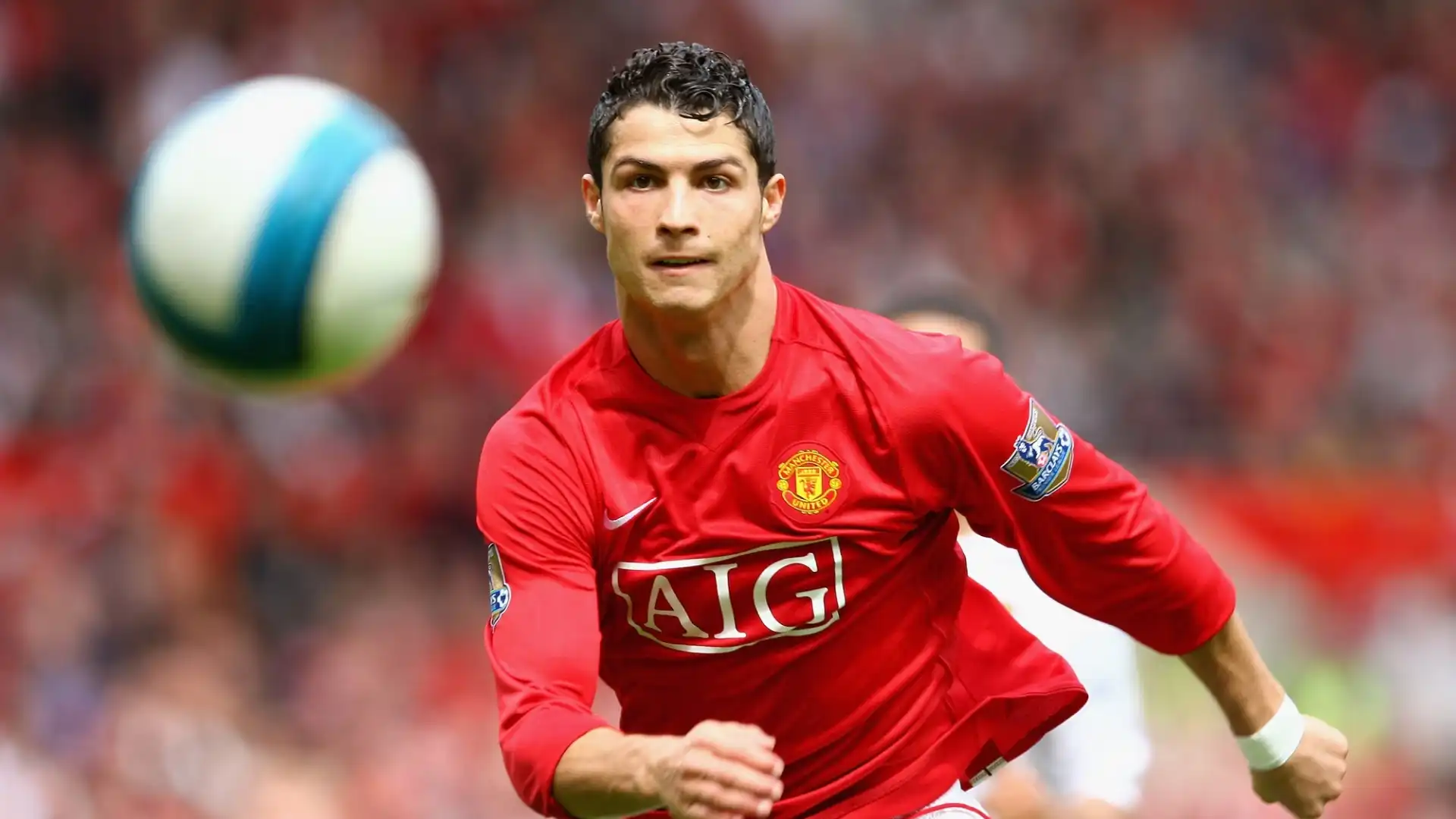Cristiano Ronaldo nel 2008 con il Manchester United