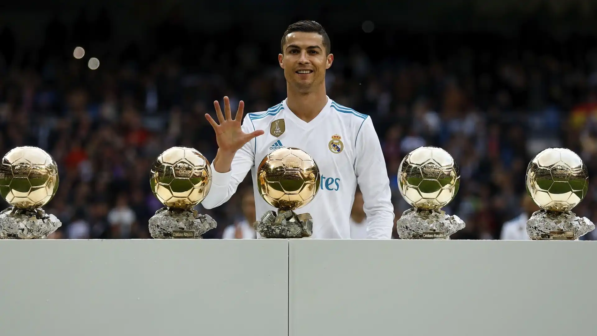 Cristiano Ronaldo nel 2017 con il Real Madrid
