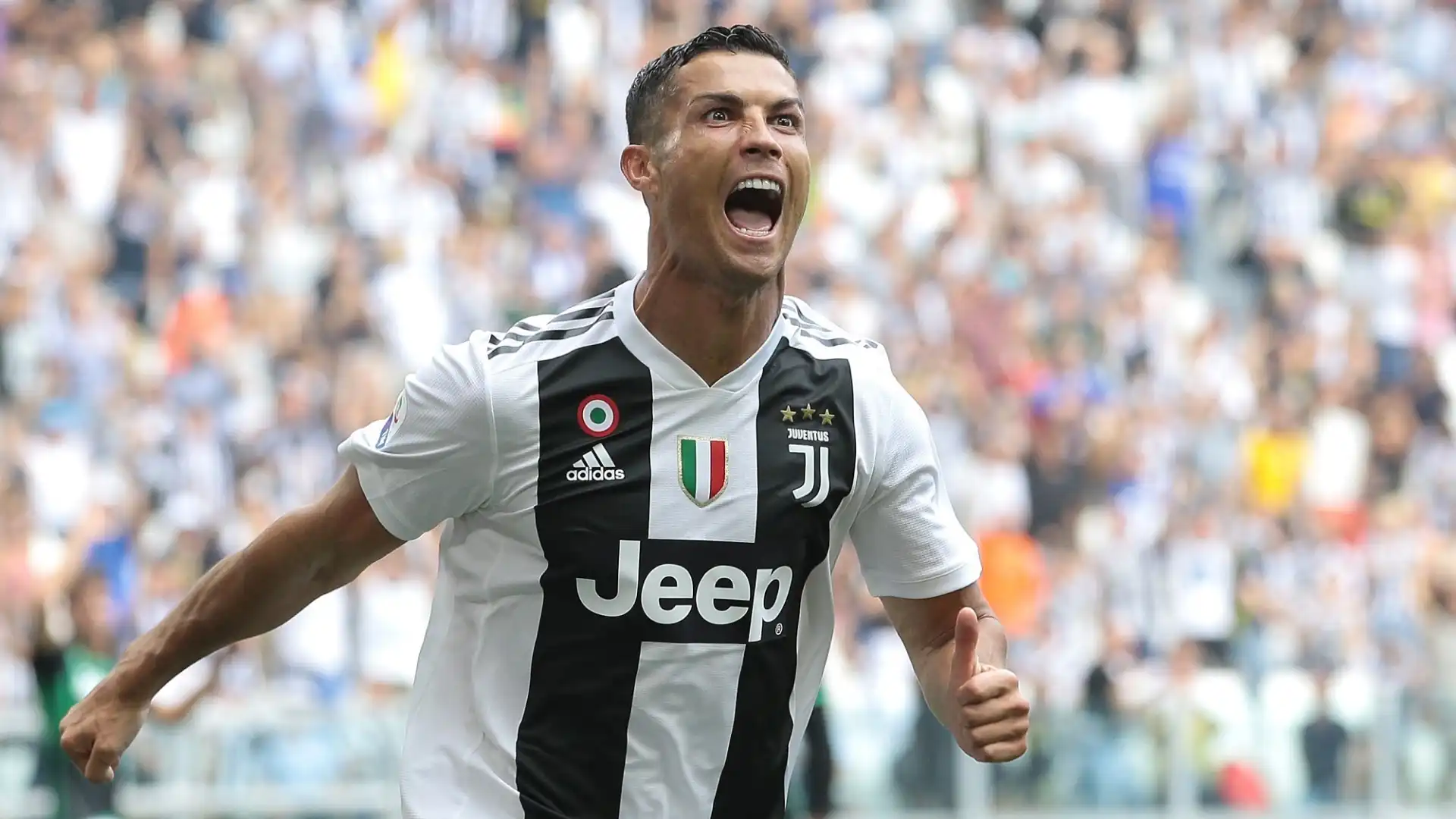 Cristiano Ronaldo nel 2018 con la Juventus