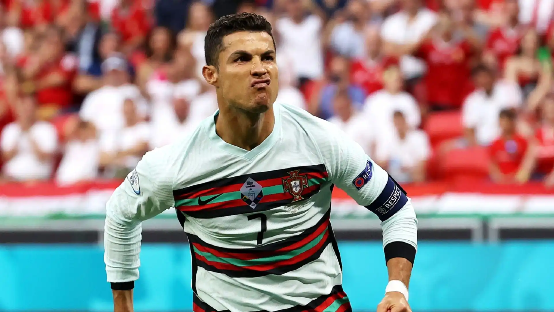 Cristiano Ronaldo nel 2021 con il Portogallo