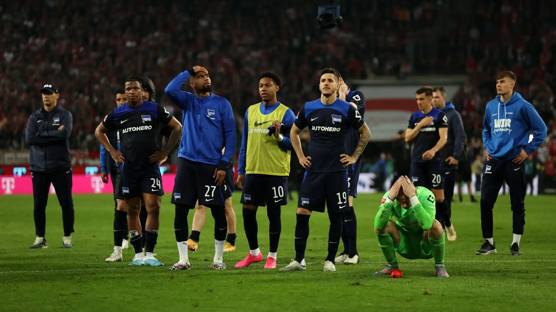 Al termine della partita contro il Colonia i calciatori erano disperati