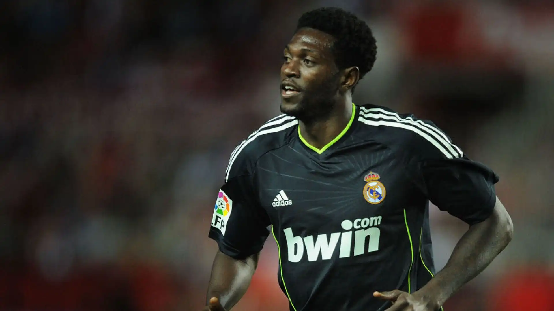 Emmanuel Adebayor ha totalizzato 8 gol in 17 presenze con il Real Madrid nel 2011