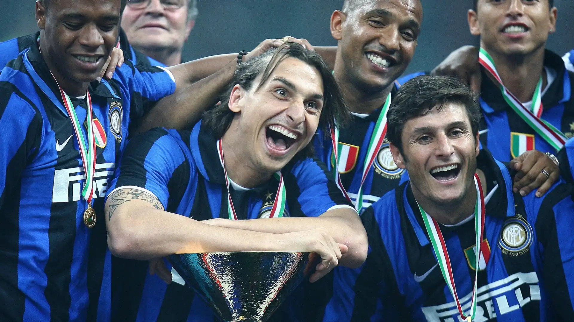 Zlatan Ibrahimovic nel 2008 con la maglia dell'Inter