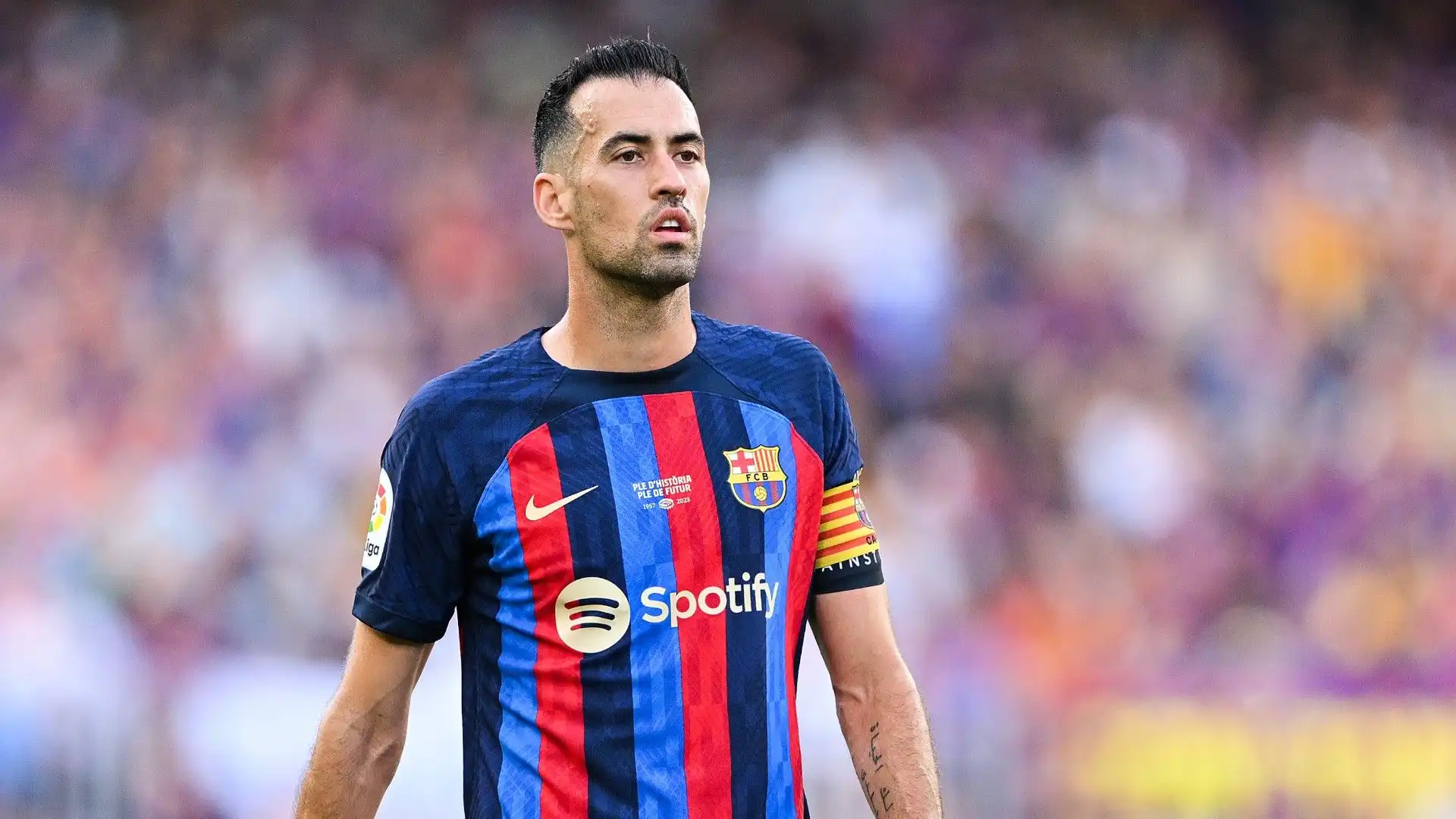 Sergio Busquets. Dopo la lunghissima esperienza al Barcellona il centrocampista ha annunciato l'addio al club catalano: l'Arabia Saudita è un'ipotesi per il suo futuro