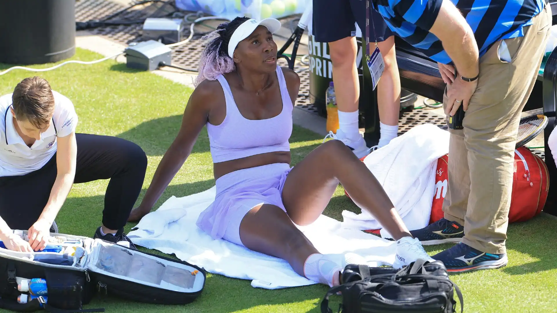 La 5 volte campionessa di Wimbledon non si è comunque arresa di fronte ai problemi fisici