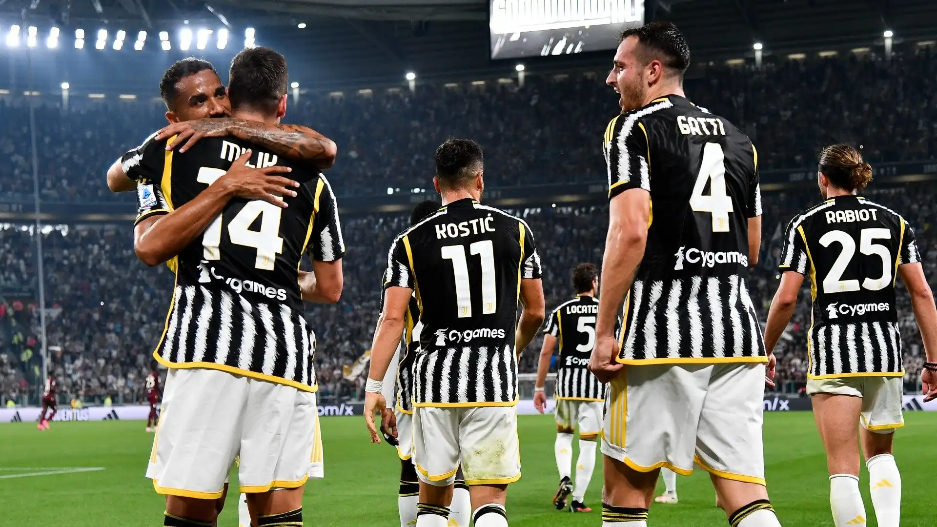 La Juventus è reduce dalla vittoria per 1-0 contro il Milan con gol di Locatelli