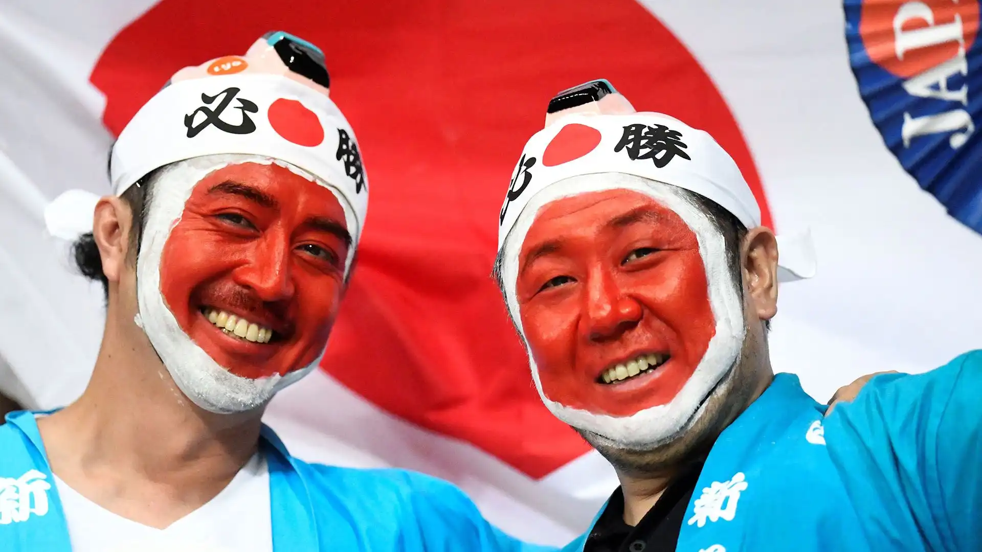 Sempre sorridenti i tifosi giapponesi