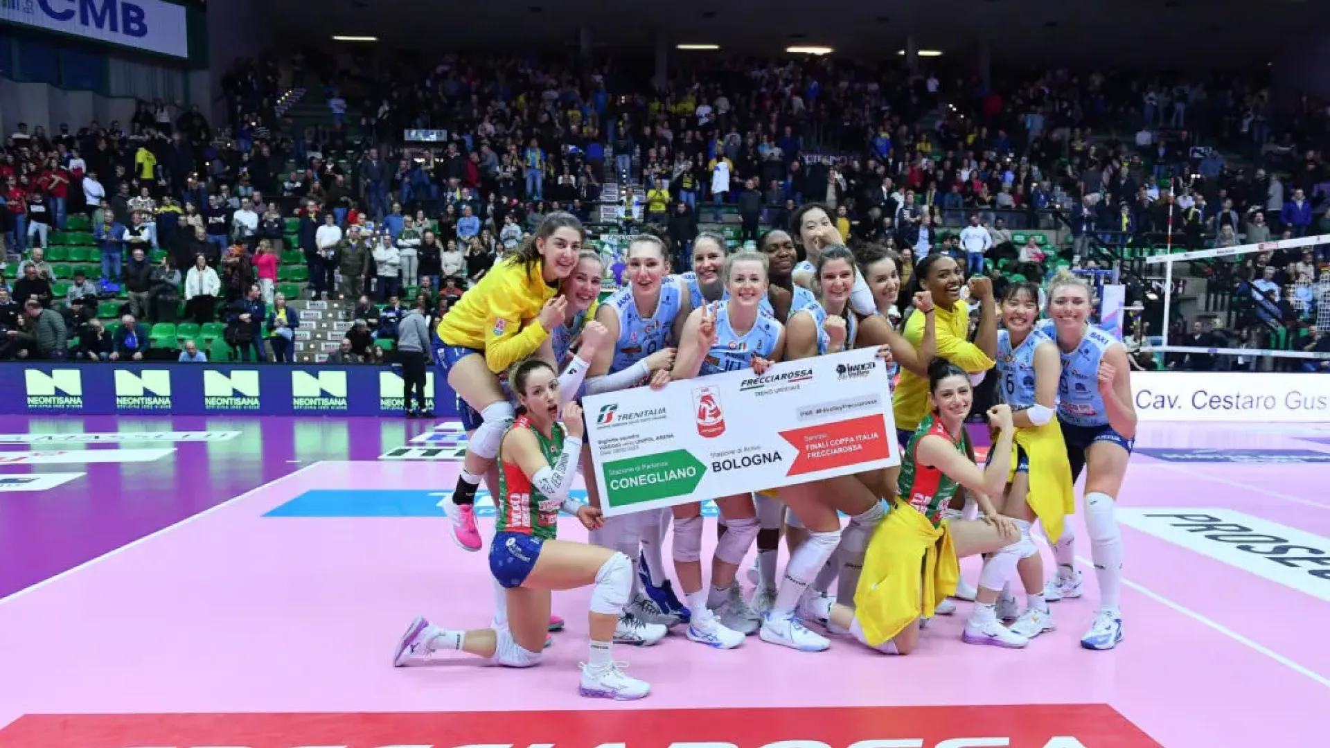 In campo al Palaverde oggi la Prosecco DOC Imoco Volley e la Megabox Savio Vallefoglia per la gara secca di quarti di finale, con in palio la qualificazione alla Final Four dell’8 e 9 febbraio a Bologna.