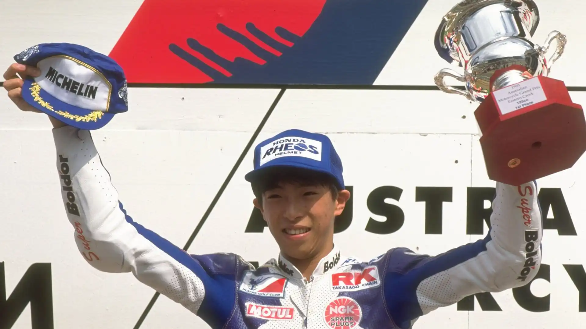 Haruchika Aoki: ha vinto due Mondiali nel 1995 e nel 1996 in classe 125, guidava una moto Honda. Venti podi in carriera