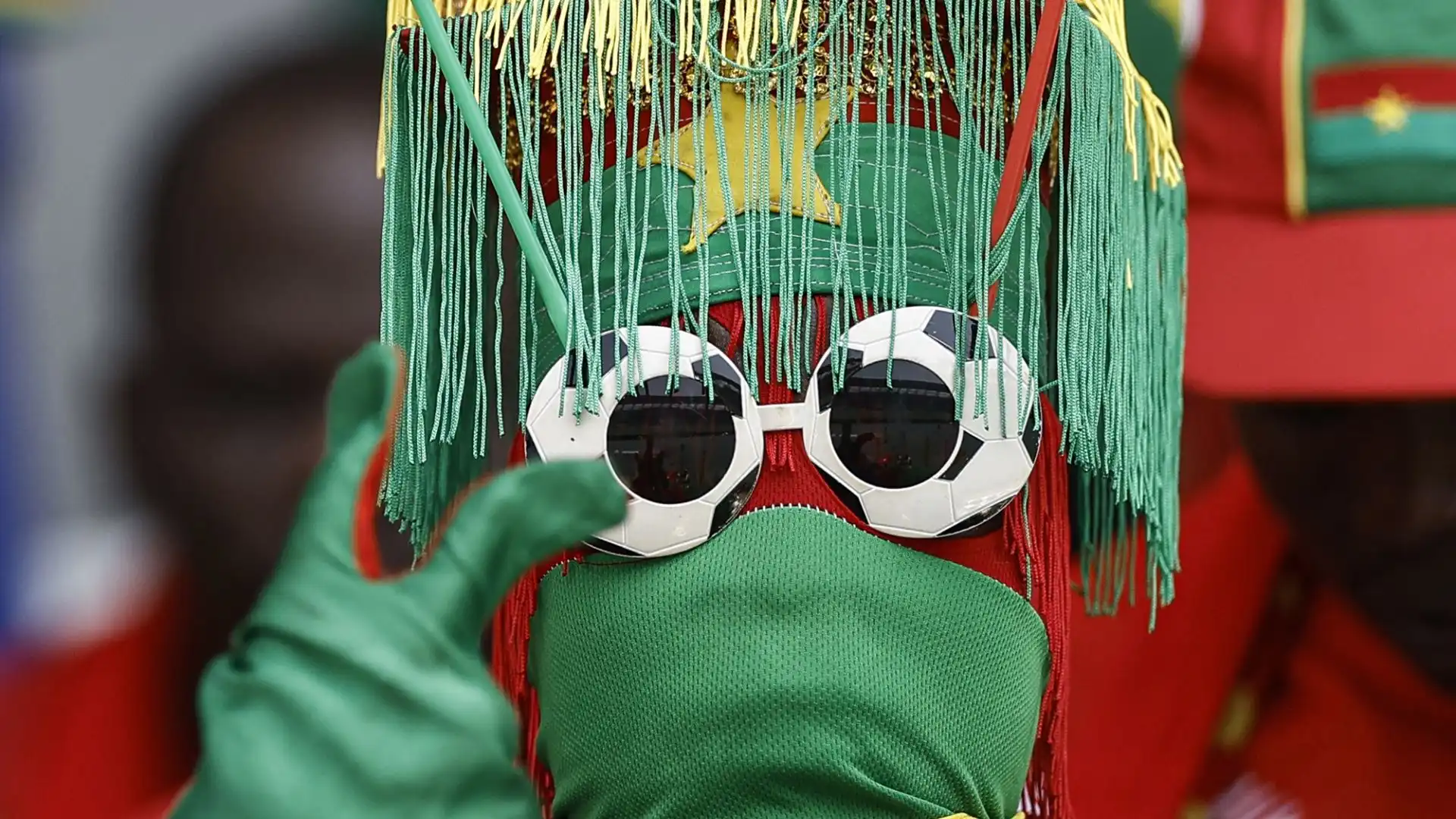 Un supporter mascherato del Burkina Faso