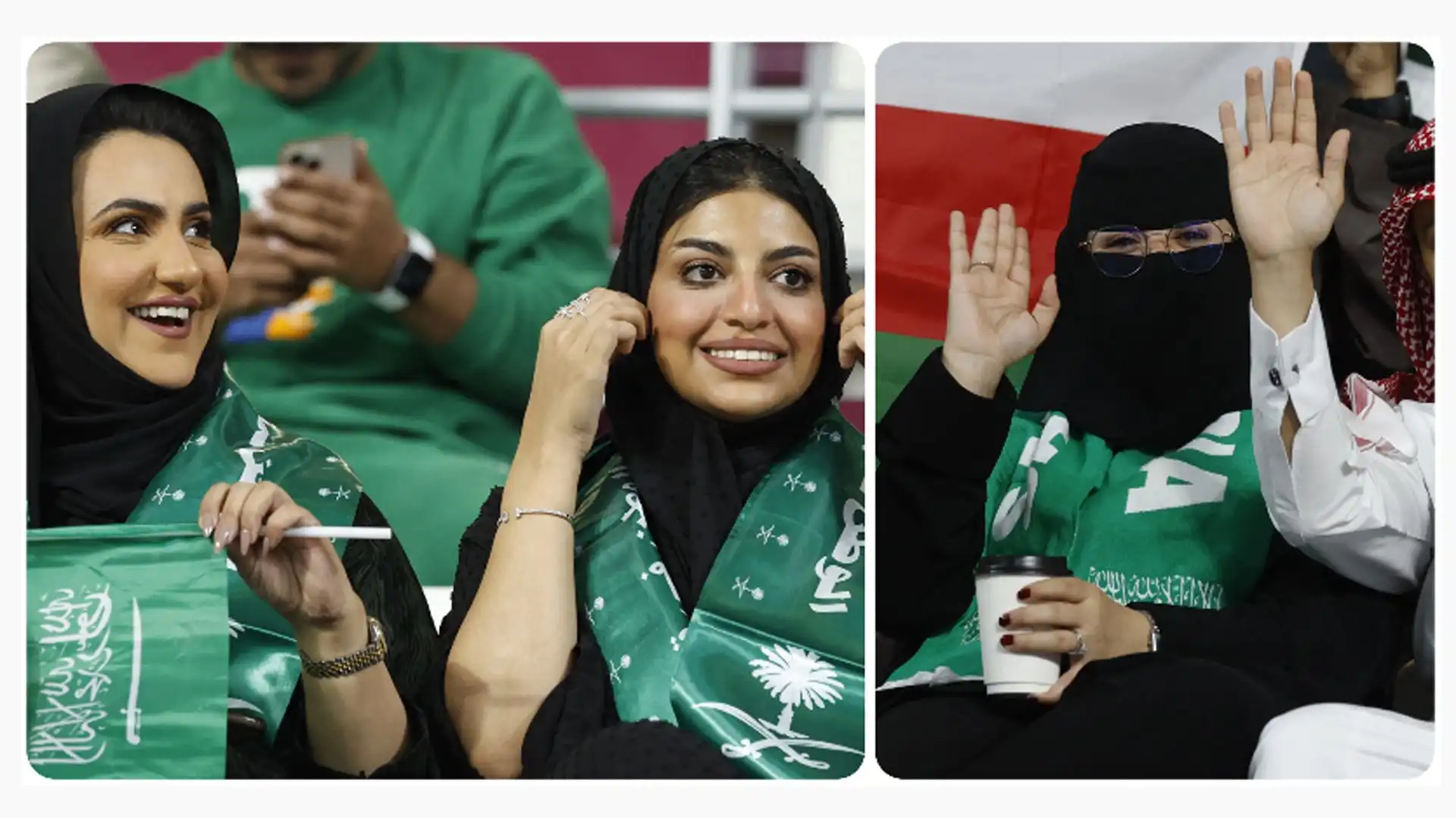C'era anche qualche tifosa dell'Arabia Saudita a Doha