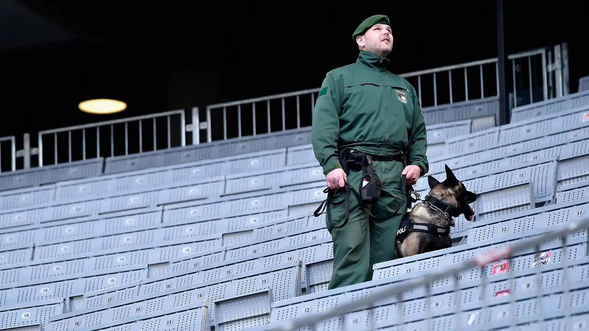 L'utilizzo dei cani poliziotto negli stadi è ormai una pratica consolidata