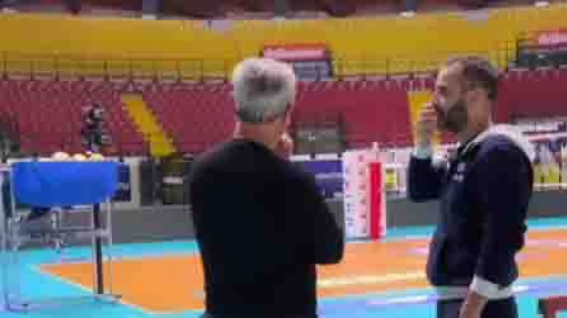 Velasco ha parlato a lungo con coach Marco Gaspari.