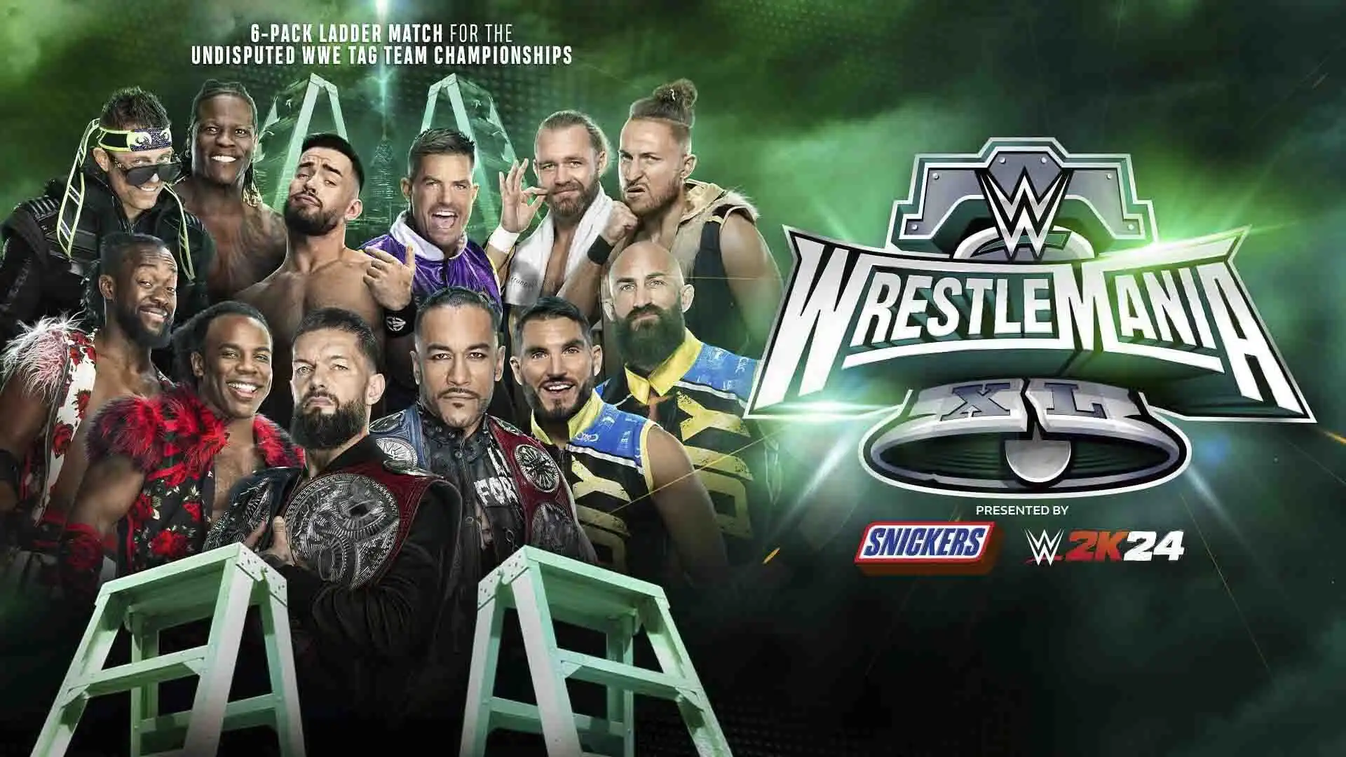 Undisputed WWE Tag Team Championship - Six-Pack Ladder Match (Night 1):