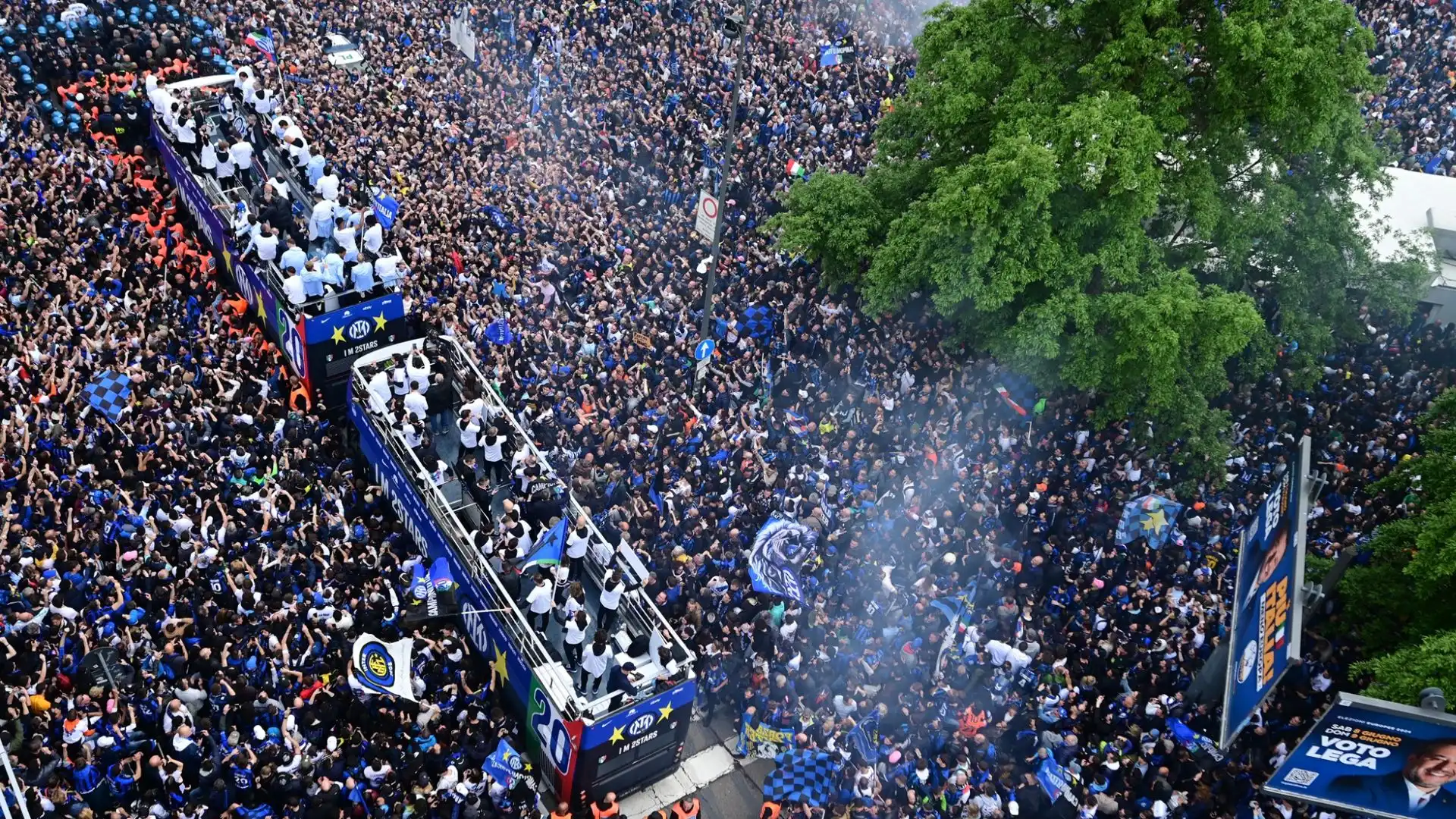 L'Inter festeggia il ventesimo scudetto acclamata dal suo popolo