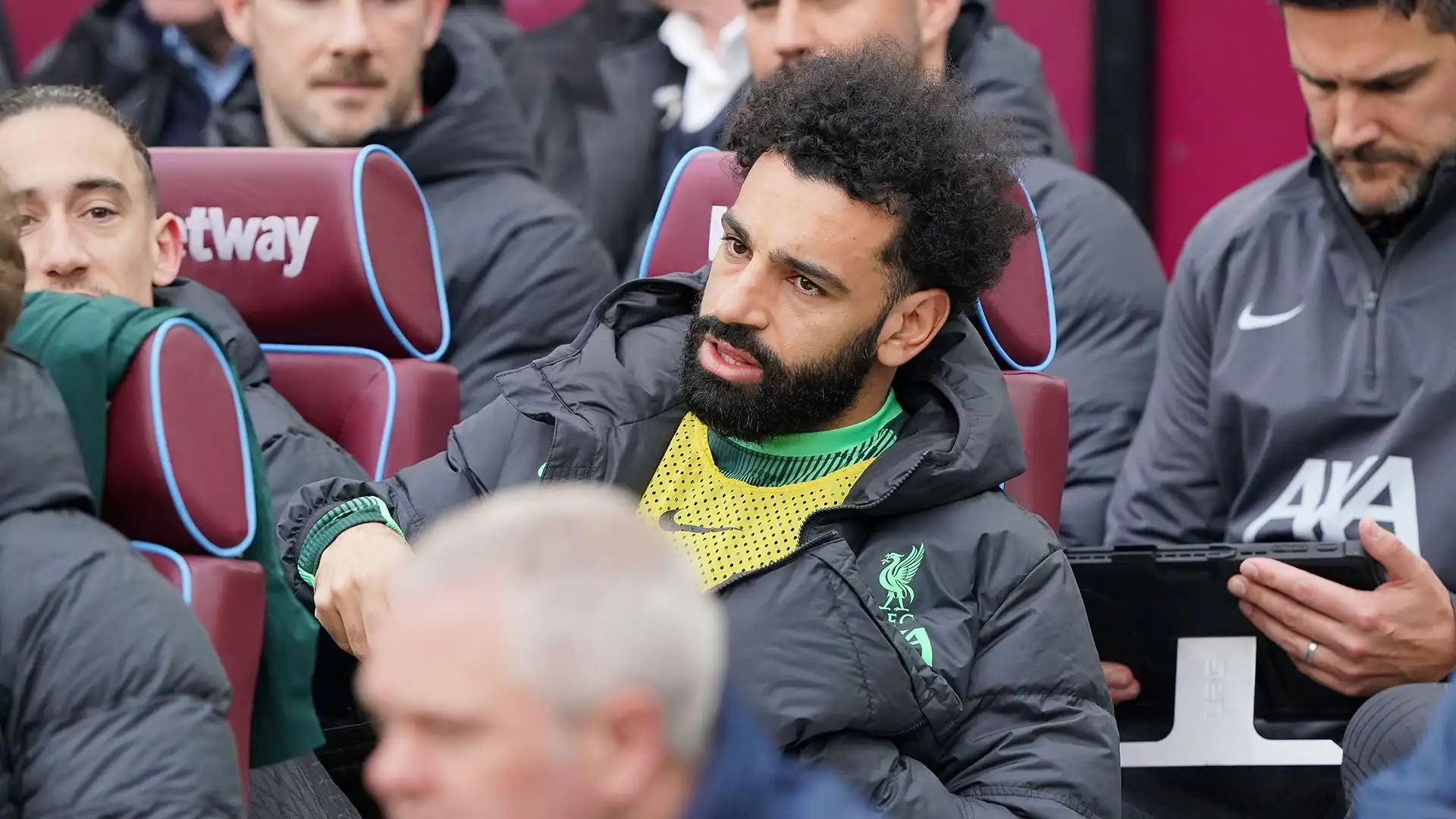 Salah non sembrava avere gradito le indicazioni del tecnico