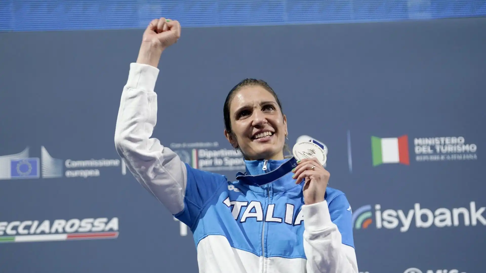 Arianna Errigo è pluricampionessa della scherma, oro nel fioretto a squadre e argento individuale a Londra 2012 e bronzo a squadre a Tokyo 2020