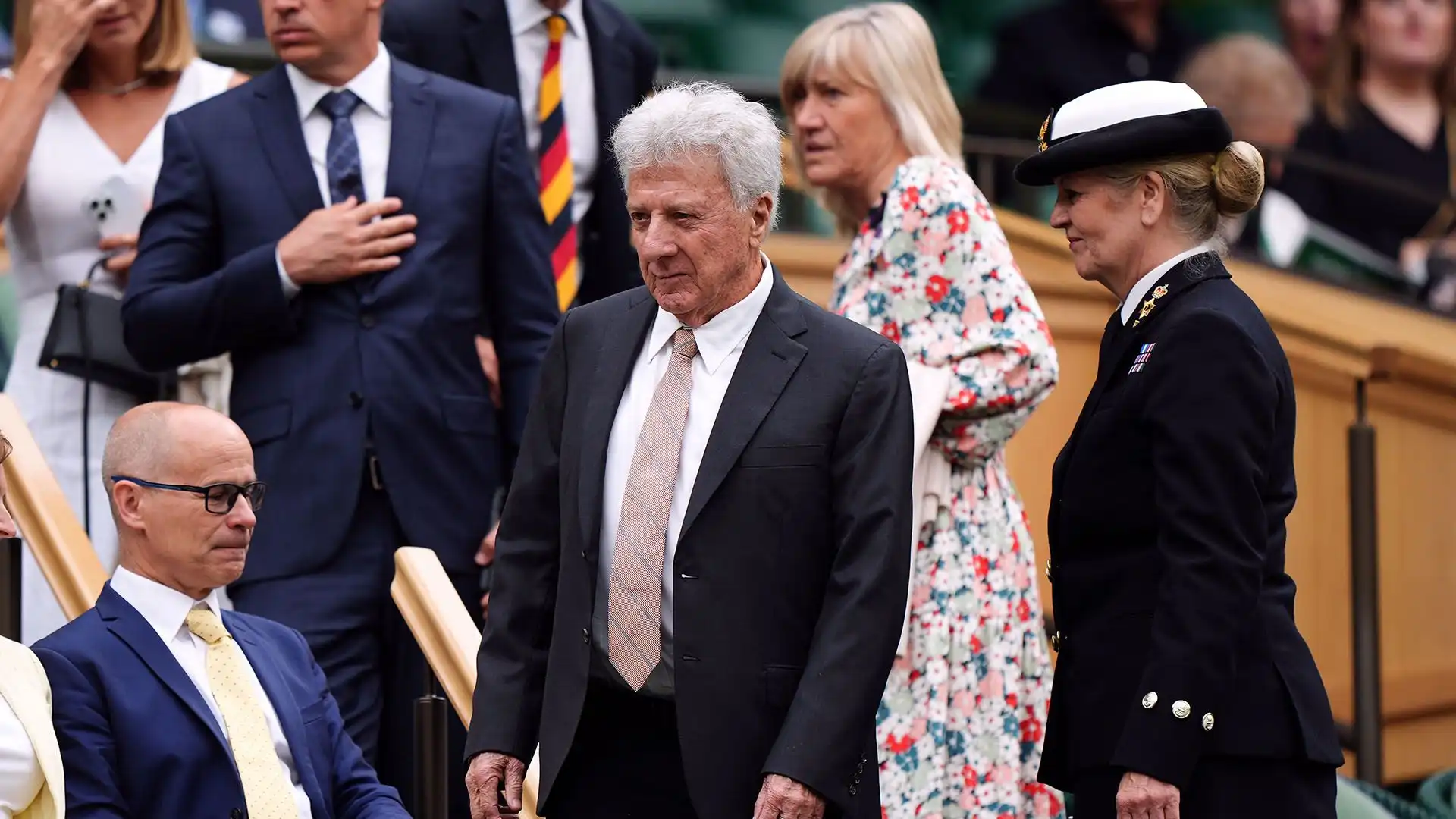 Un Dustin Hoffman in grande forma è andato a Wimbledon