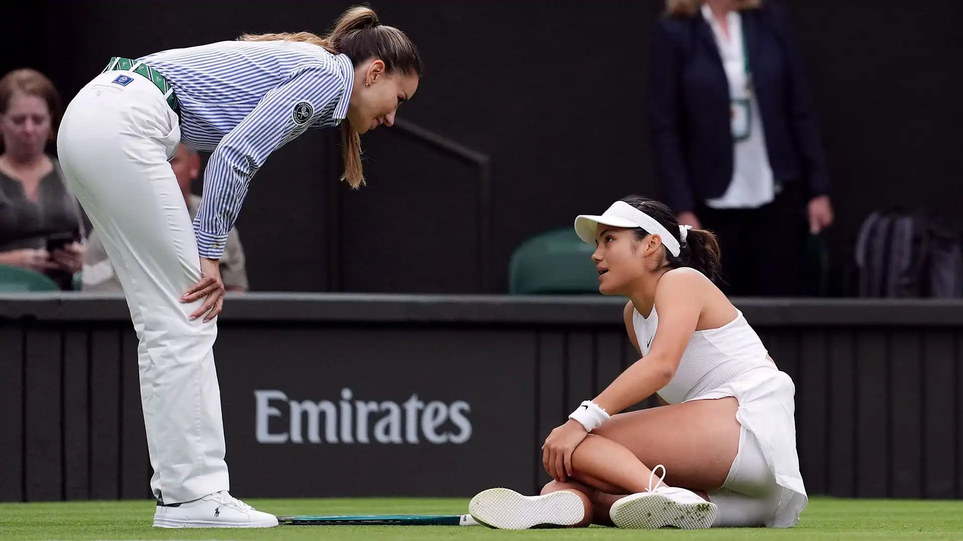 La vincitrice degli Us Open 2018 ha ricevuto un trattamento da parte della fisioterapista