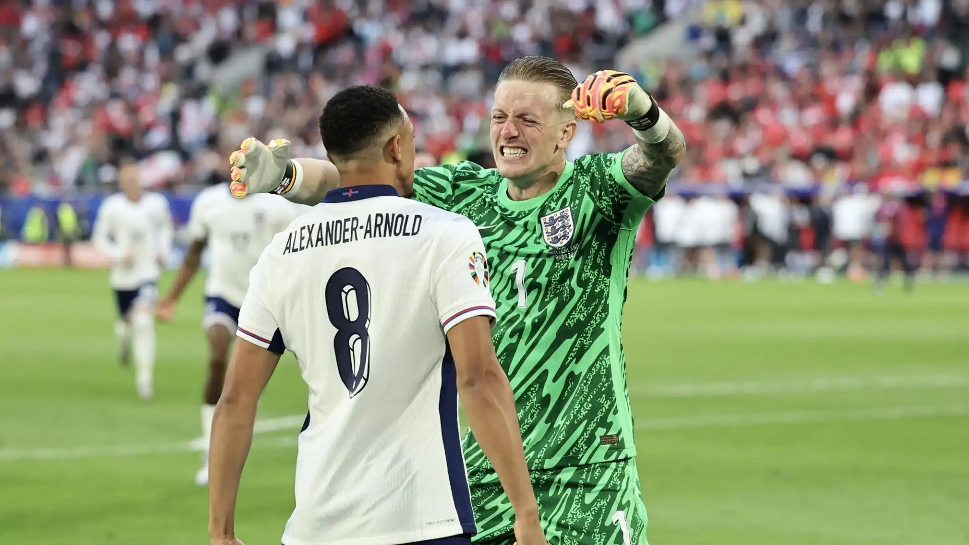 Pickford è stato decisivo parando il rigore di Manuel Akanji