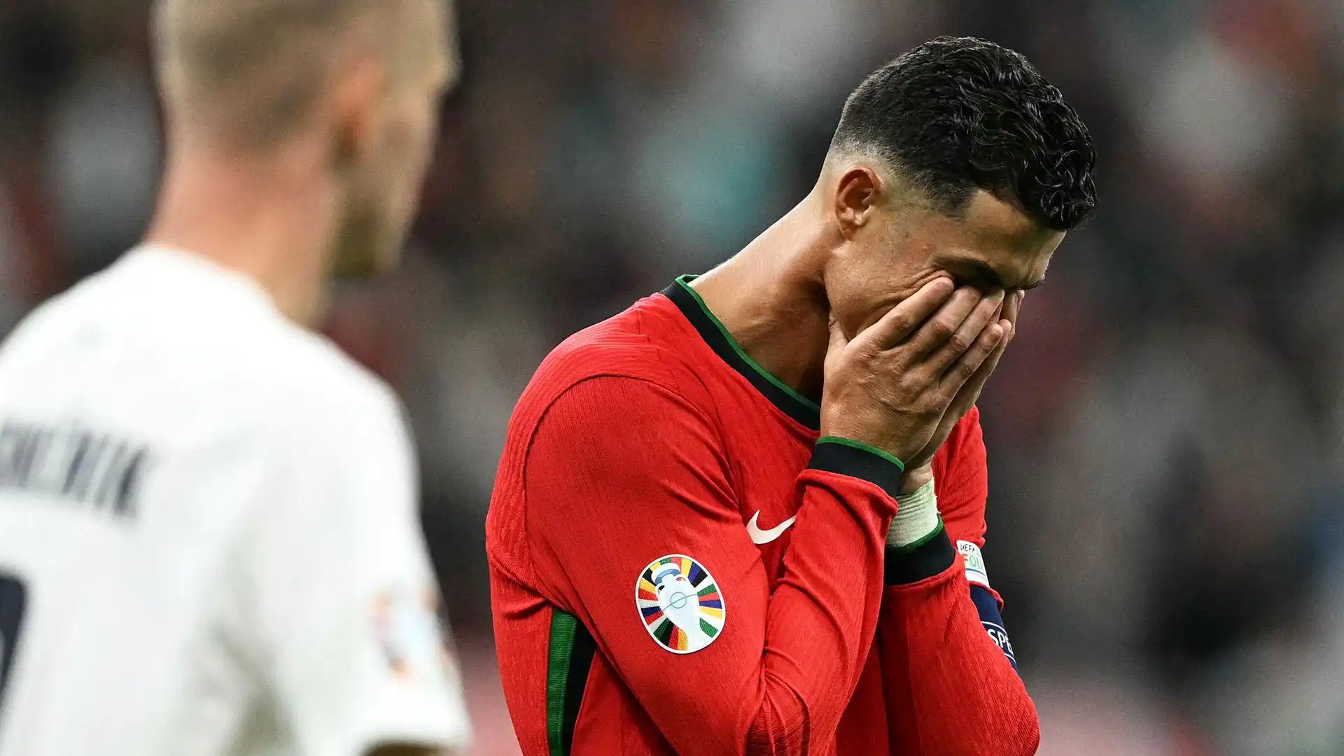 Alla fine del primo tempo supplementare Ronaldo si è lasciato andare all'amarezza
