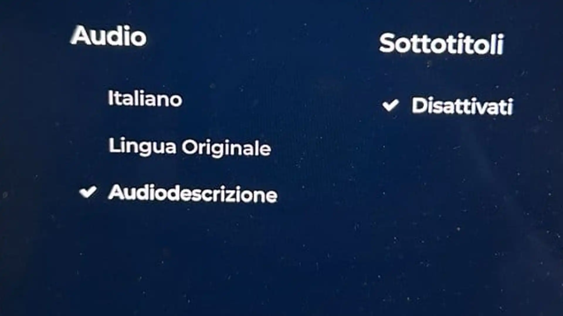 Varie le opzioni audio per il match