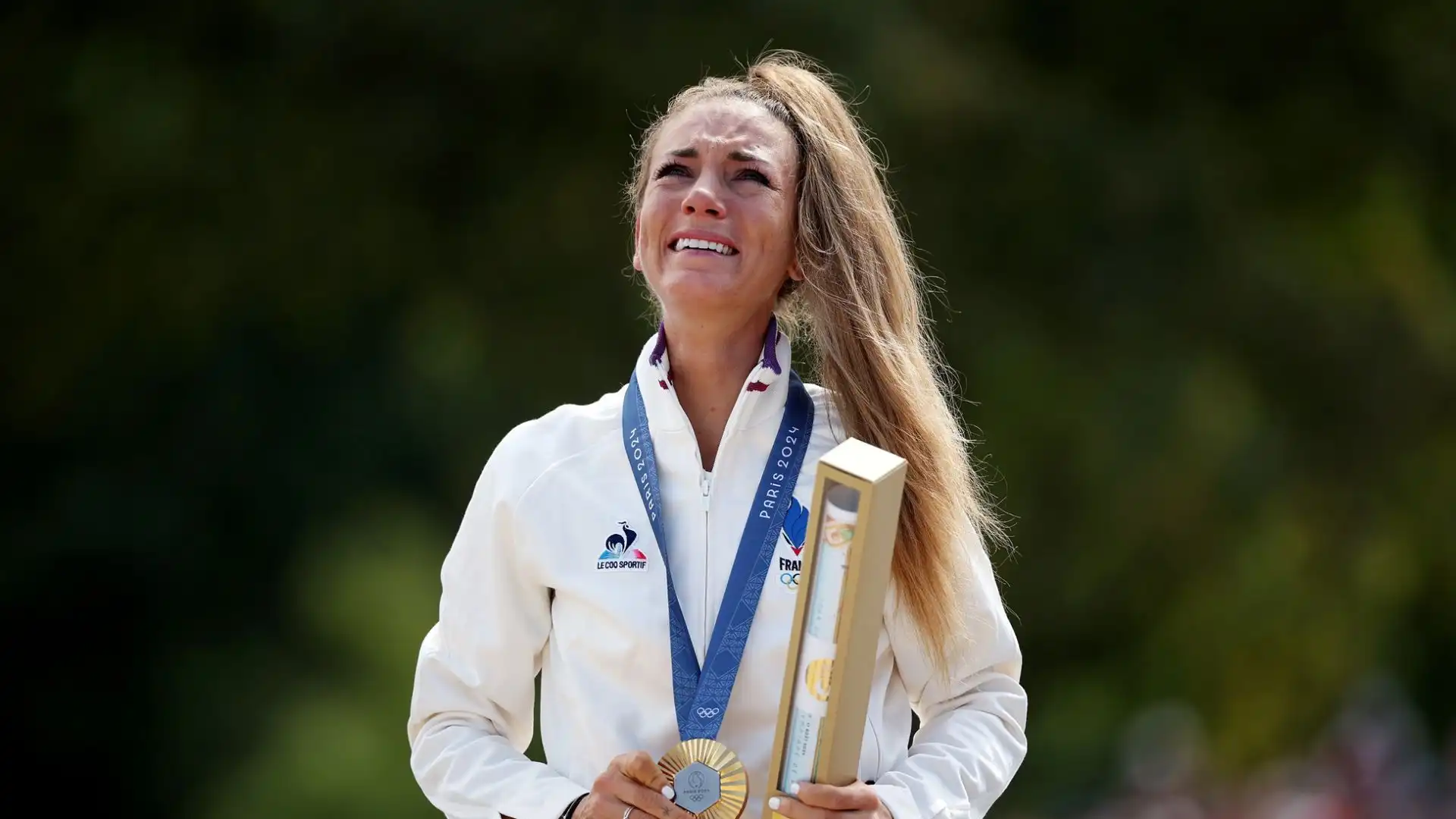 La ciclista ha vinto la medaglia d'oro nella gara di mountain bike femminile