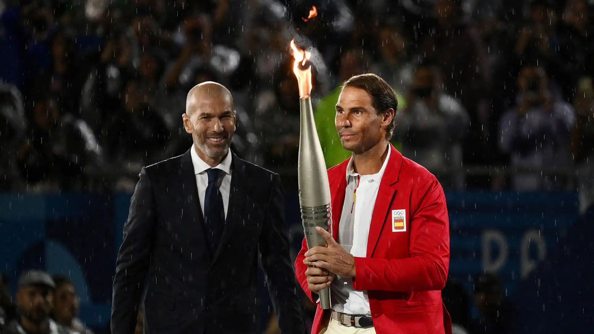 Nadal ha preso la torcia olimpica e ha continuato il cammino