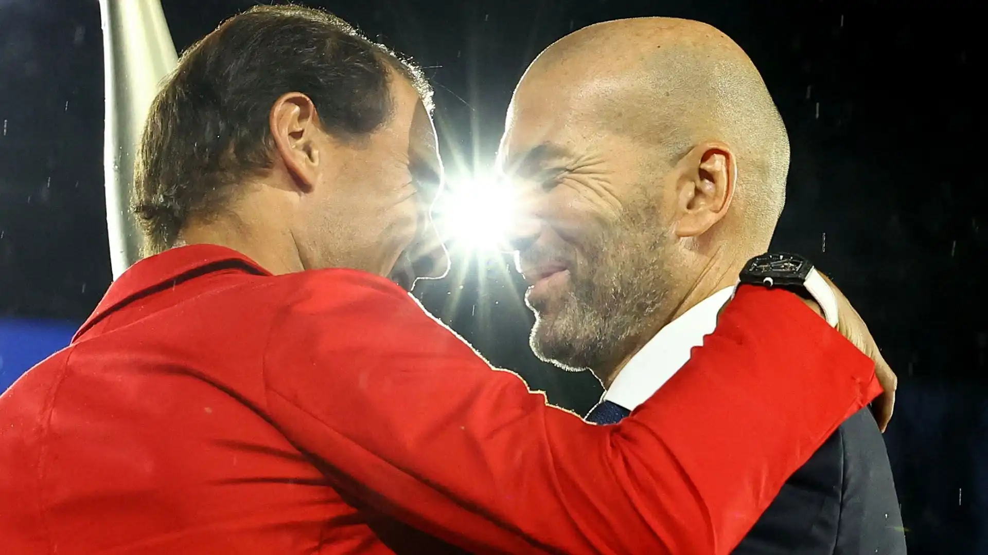 Zidane-Nadal: le foto della staffetta dei fuoriclasse