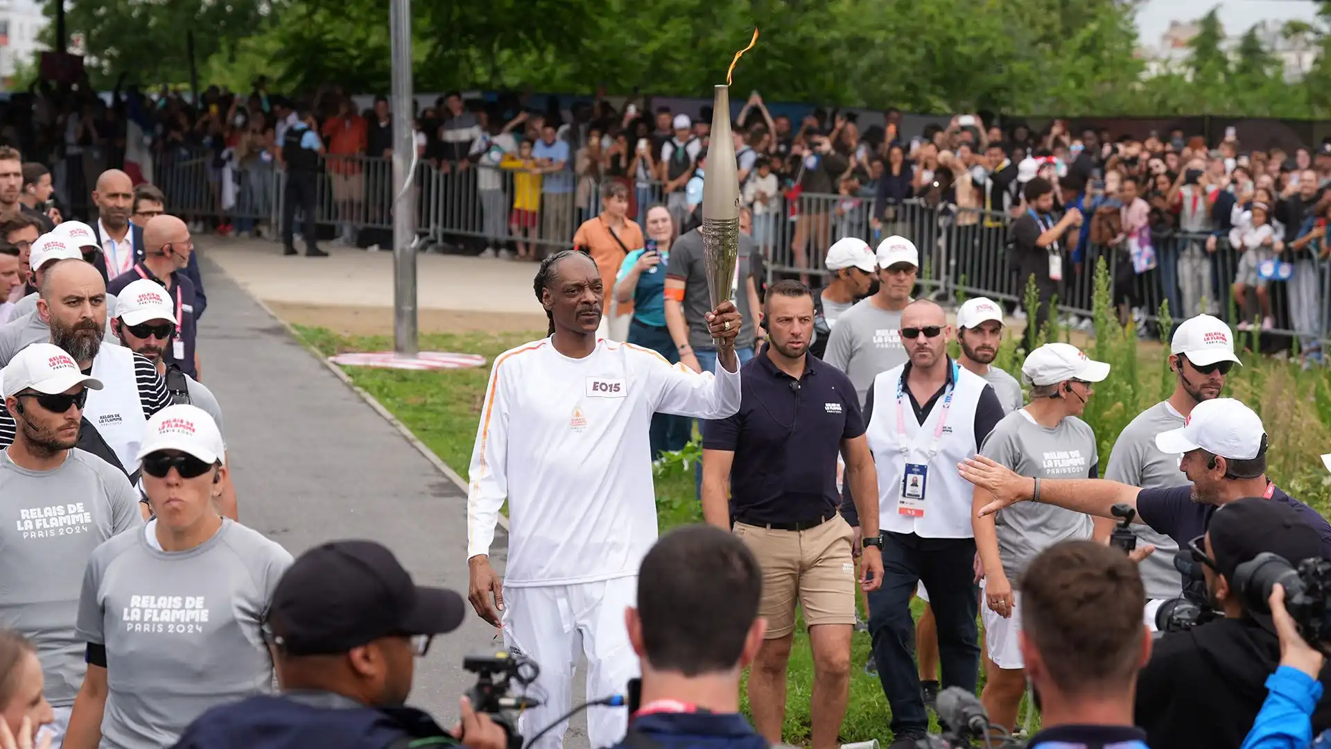 Ha sfilato con indosso la tuta delle Olimpiadi