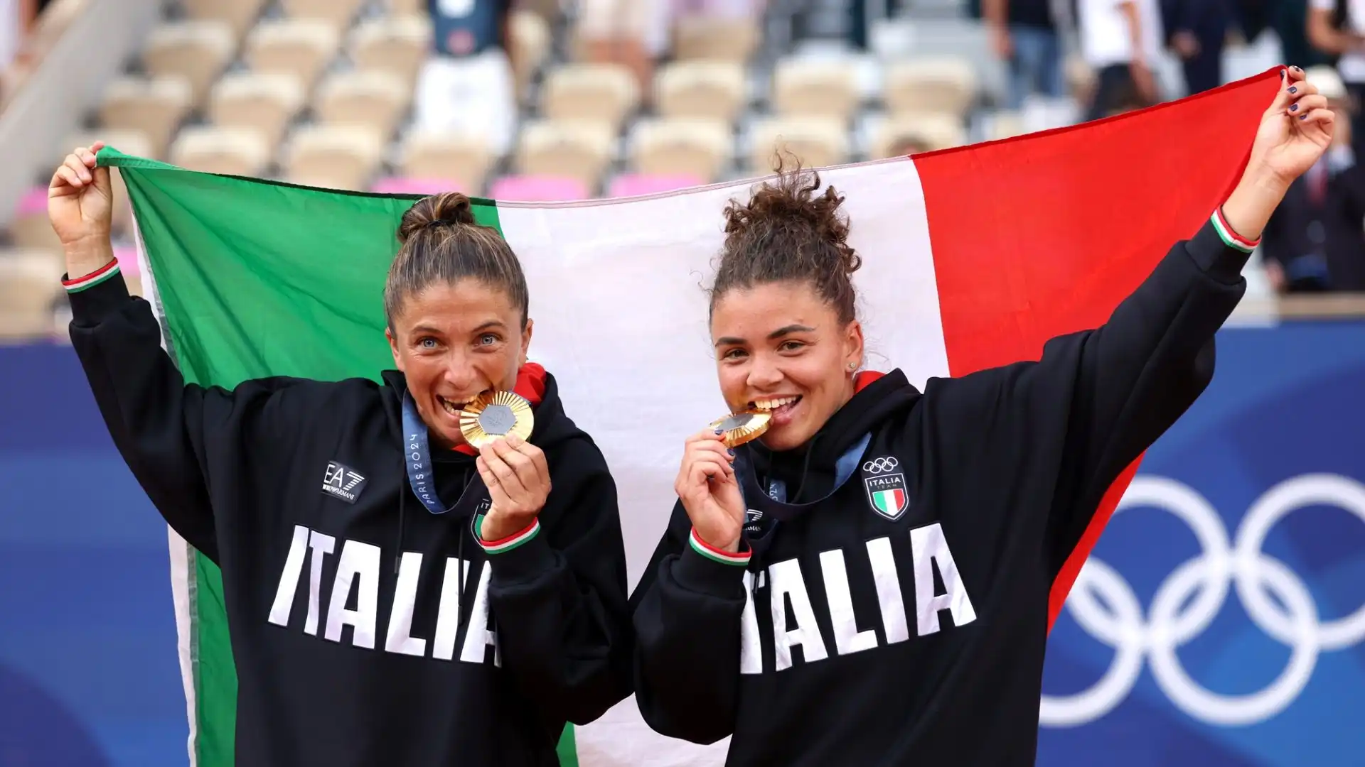 Grande gioia per le due italiane dopo la vittoria