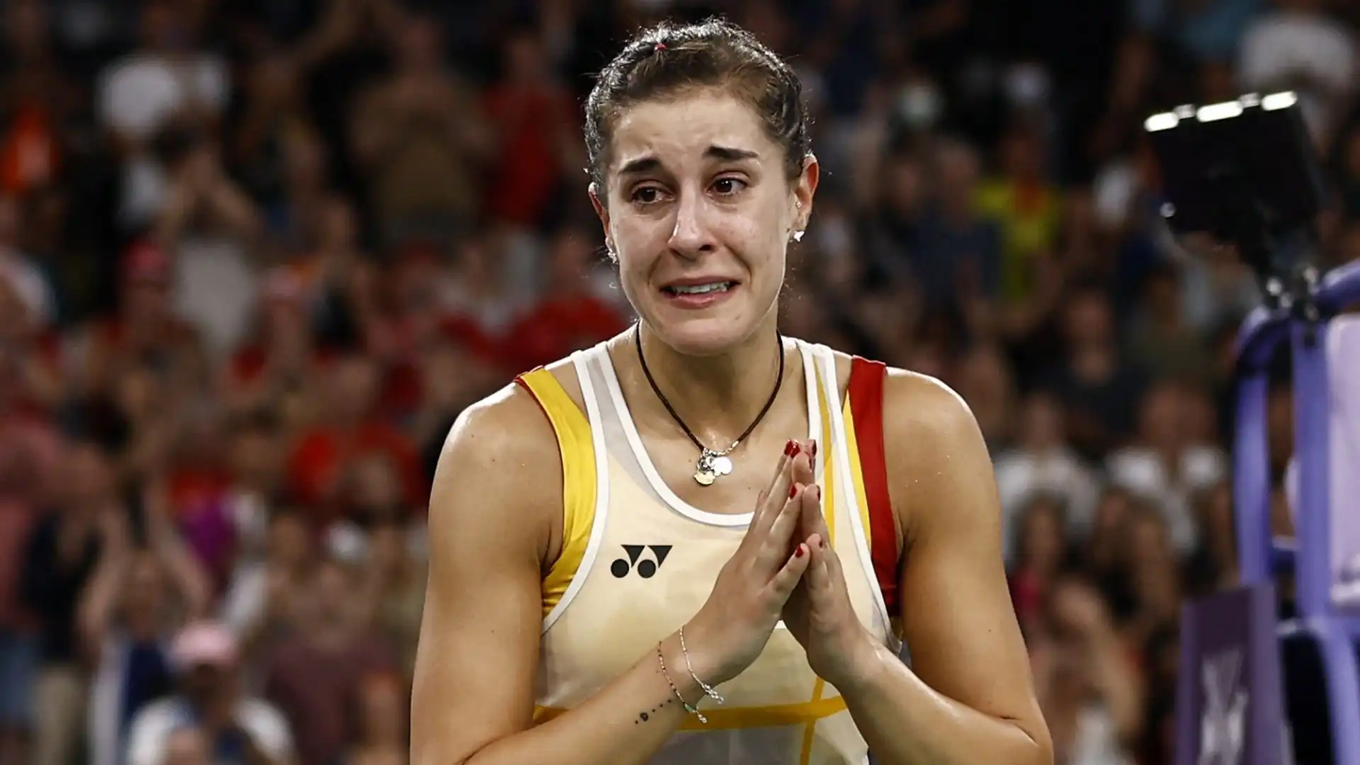 Dramma sportivo per Carolina Marin