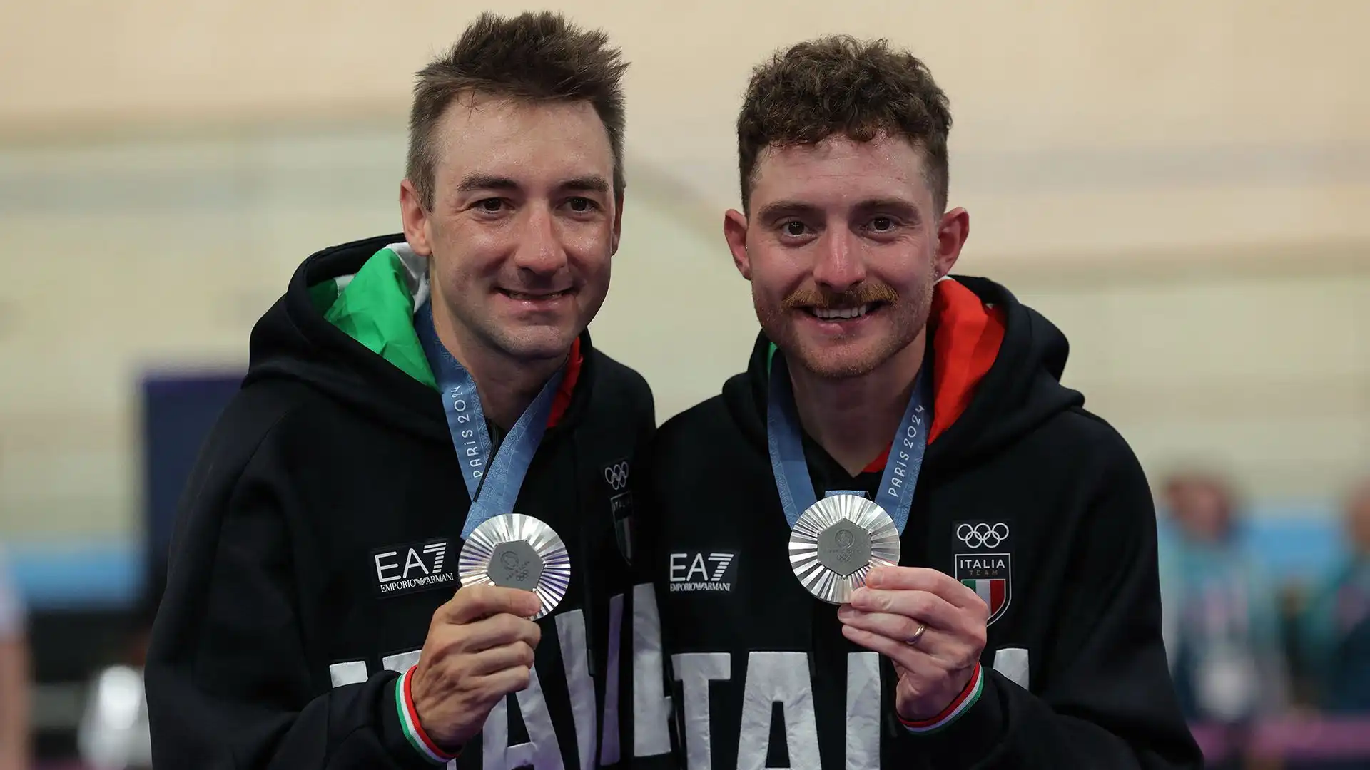 Elia Viviani - Simone Consonni 
Ciclismo - Pista Madison 
Argento