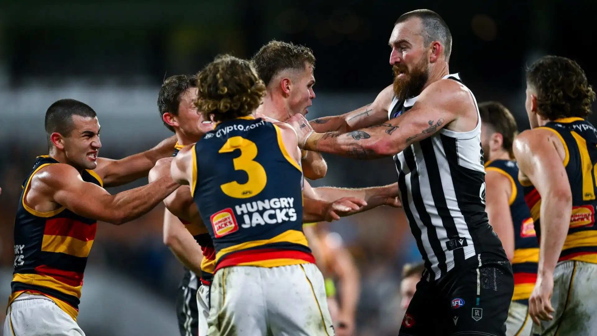 Si è visto di tutto durante Port Adelaide Power e Adelaide Crows