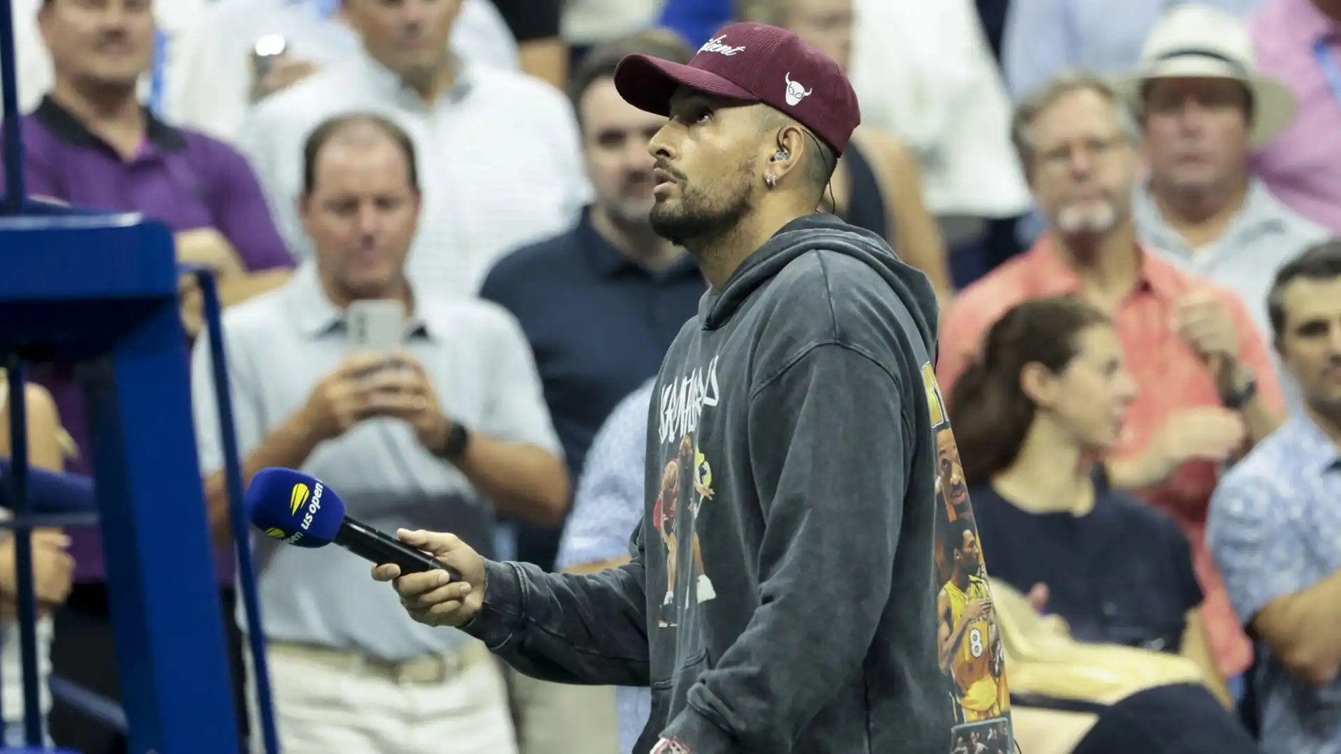 Dopo la partita vinta contro Michelsen agli Us Open, Sinner ha commentato la possibilità che Kyrgios lo intervisti a fine partita