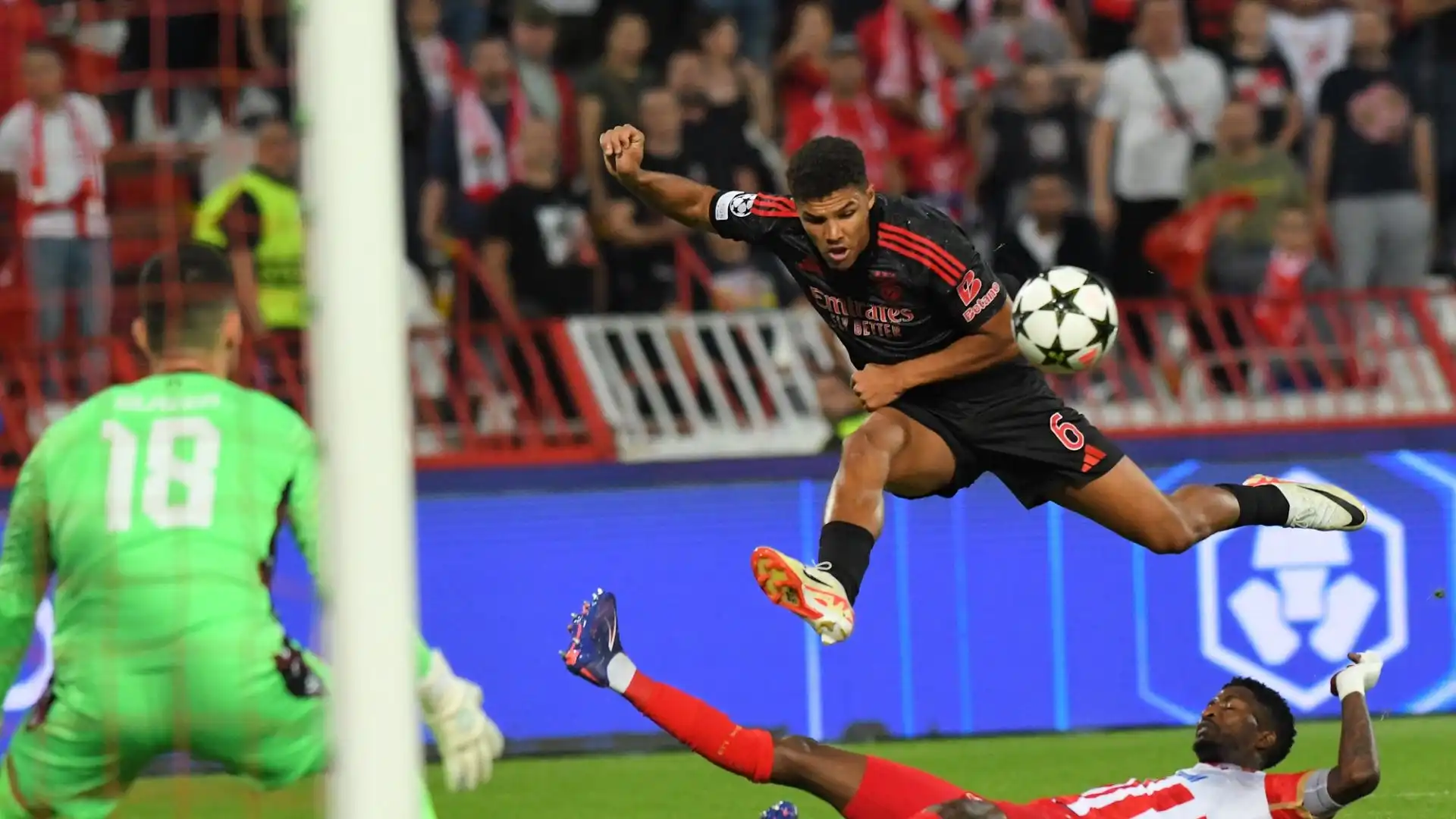 Il Benfica ha battuto per 2-1 la Stella Rossa a Belgrado