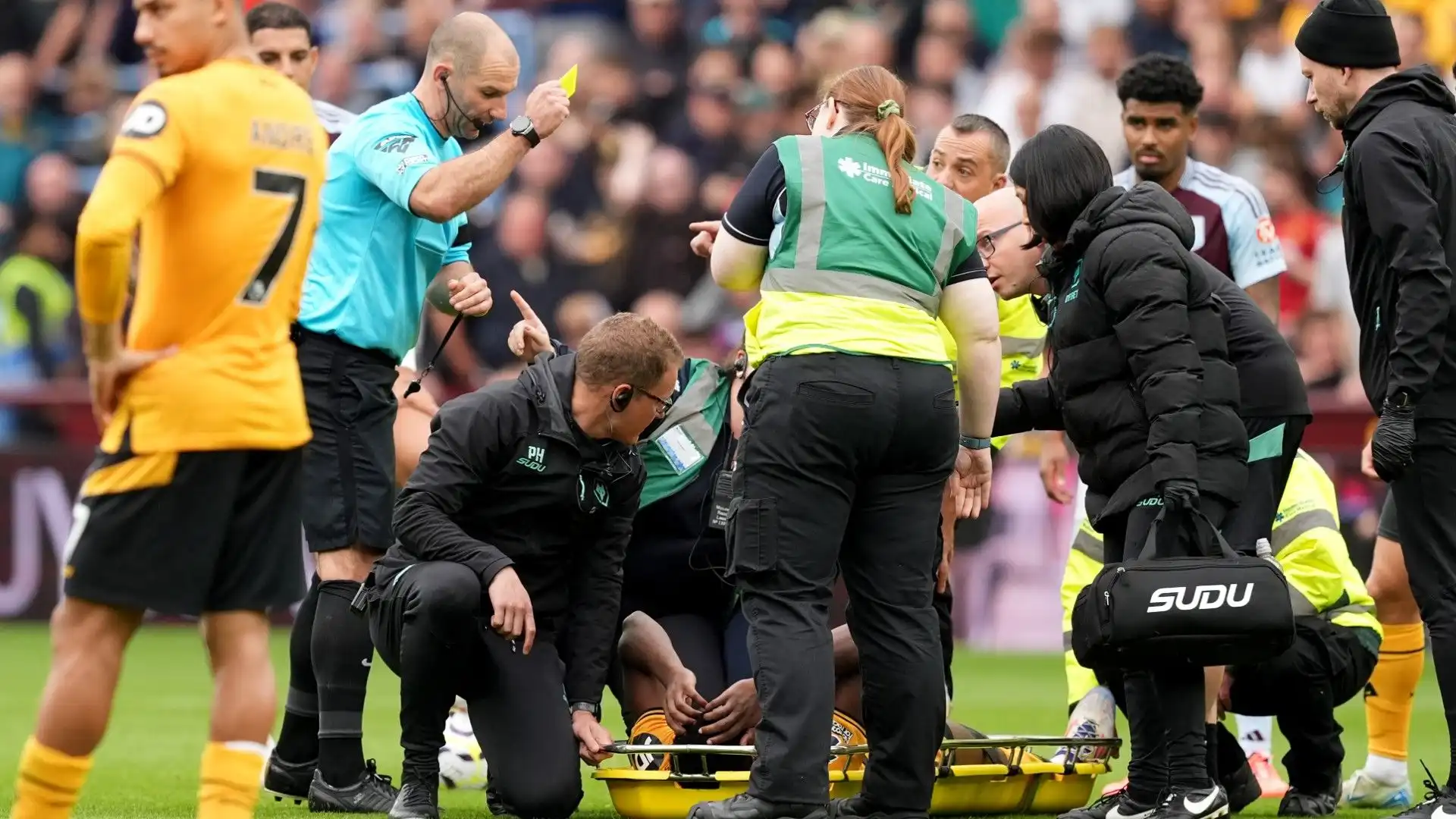 Il campione si è infortunato nella gara contro l'Aston Villa